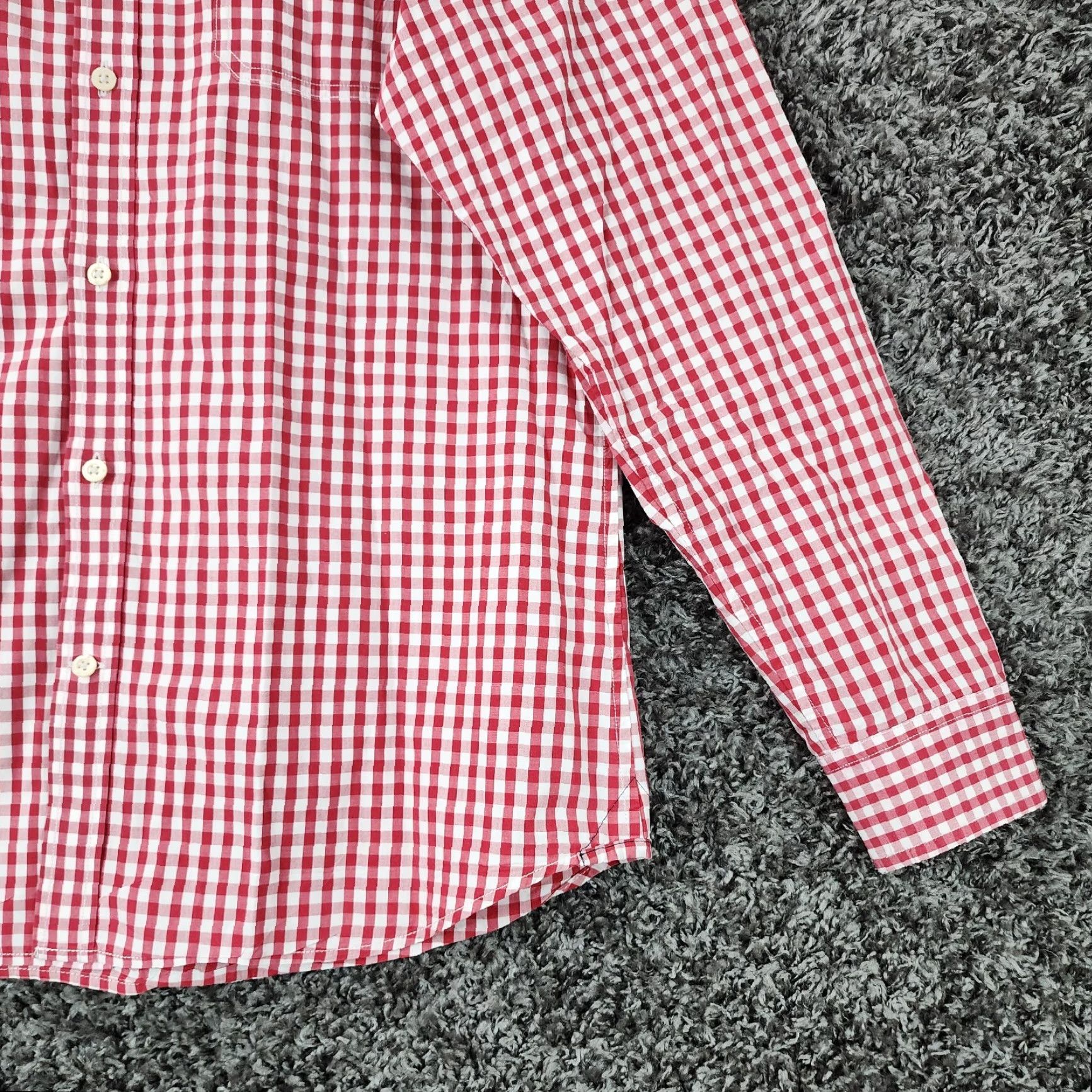 Banana Republic BANANA REPUBLIC Shirt Men Long Sleeve Button-Up Check Red/White Size L Size US L / EU 52-54 / 3 - 2 Thumbnail