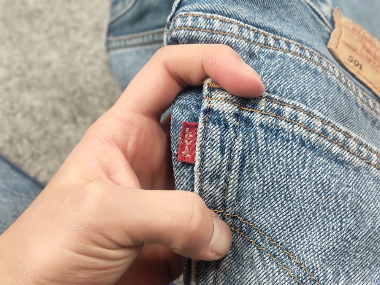 Levi's Vintage 90's Levi’s 501 Sashiko Logo Jeans Japan watanabe Size US 33 - 17 Thumbnail