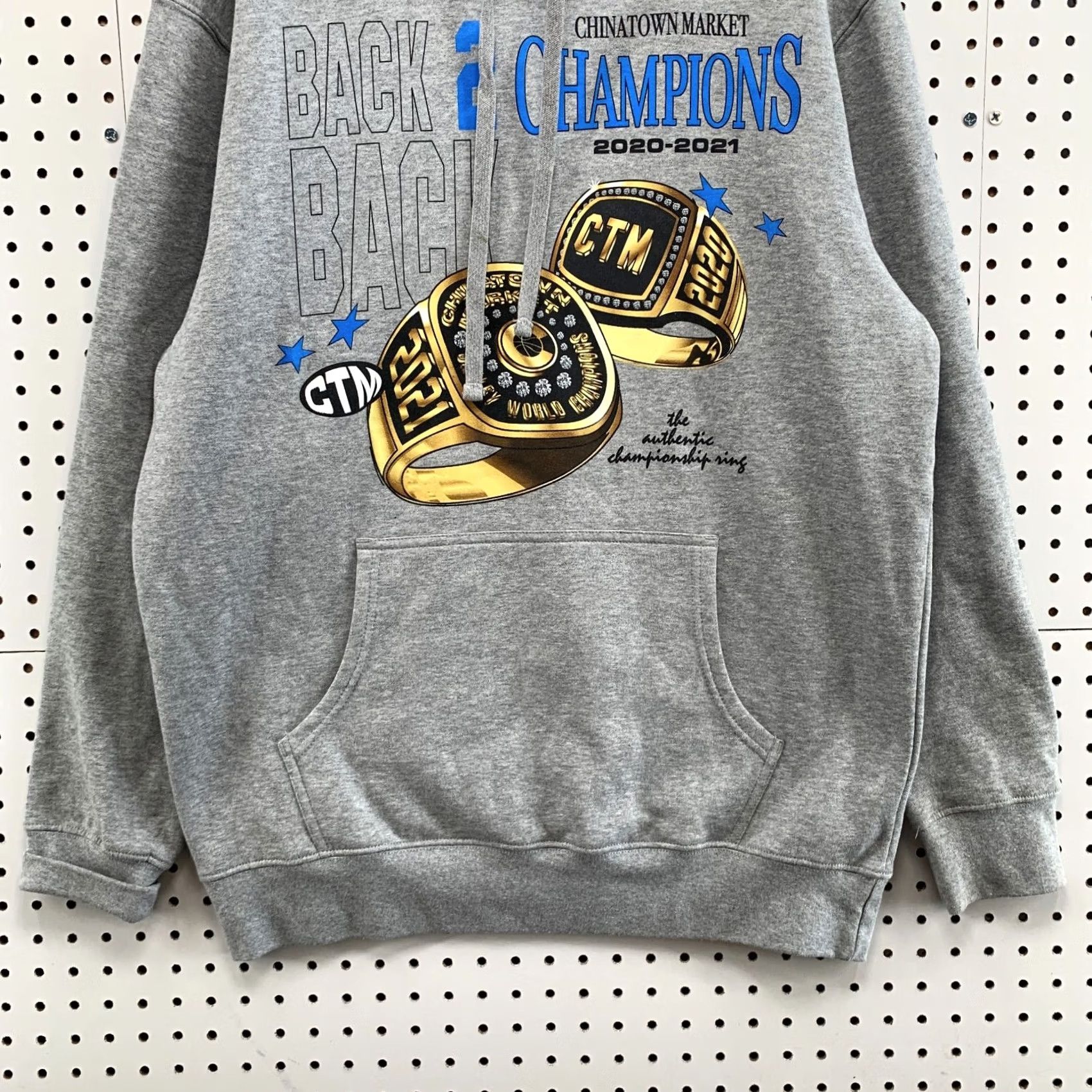 Vintage Chinatown Market Hooded Pullover Sweatshirt Gray Mens L Rings Champions 24x31 Size US L / EU 52-54 / 3 - 6 Thumbnail