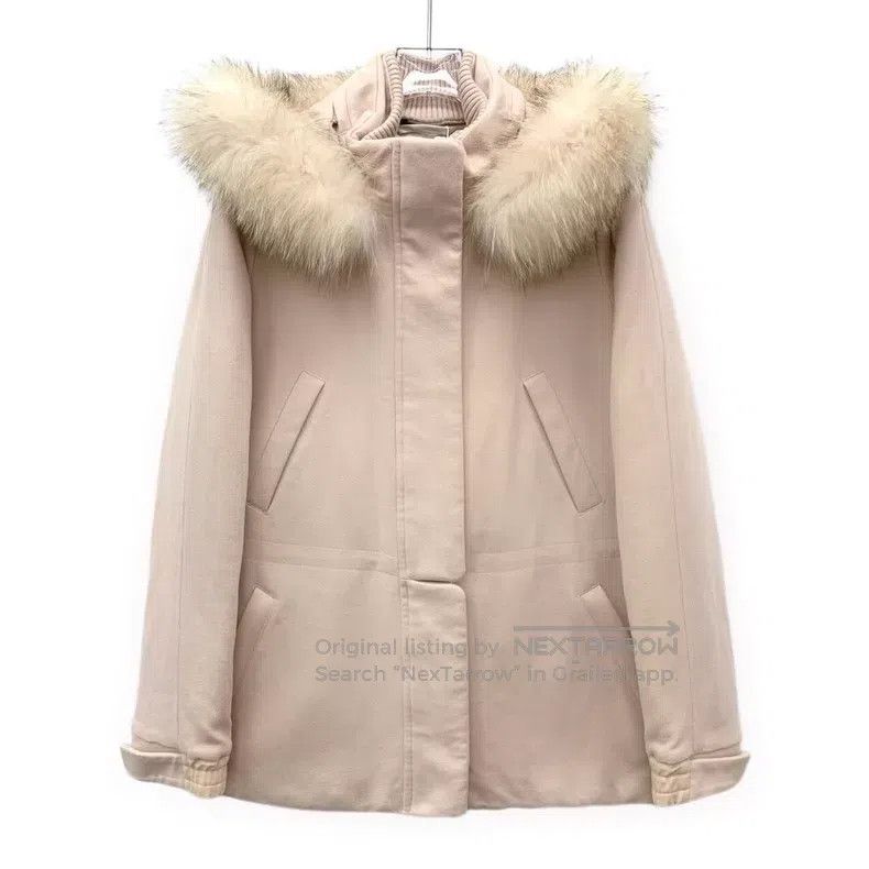 Loro Piana Loro Piana Pink Cashmere Hooded Collar Long Sleeve Coat wi Size S / US 4 / IT 40 - 1 Thumbnail