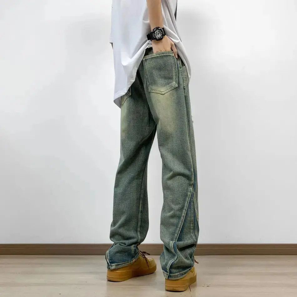 Japanese Brand Retro wide leg casual micro flared jeans Size US 32 / EU 48 - 3 Thumbnail
