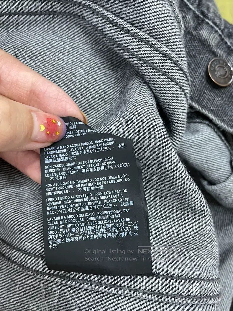 Balenciaga Balenciaga Hubei relief-lettered denim jacket, size 36 Size XS / US 0-2 / IT 36-38 - 8 Thumbnail