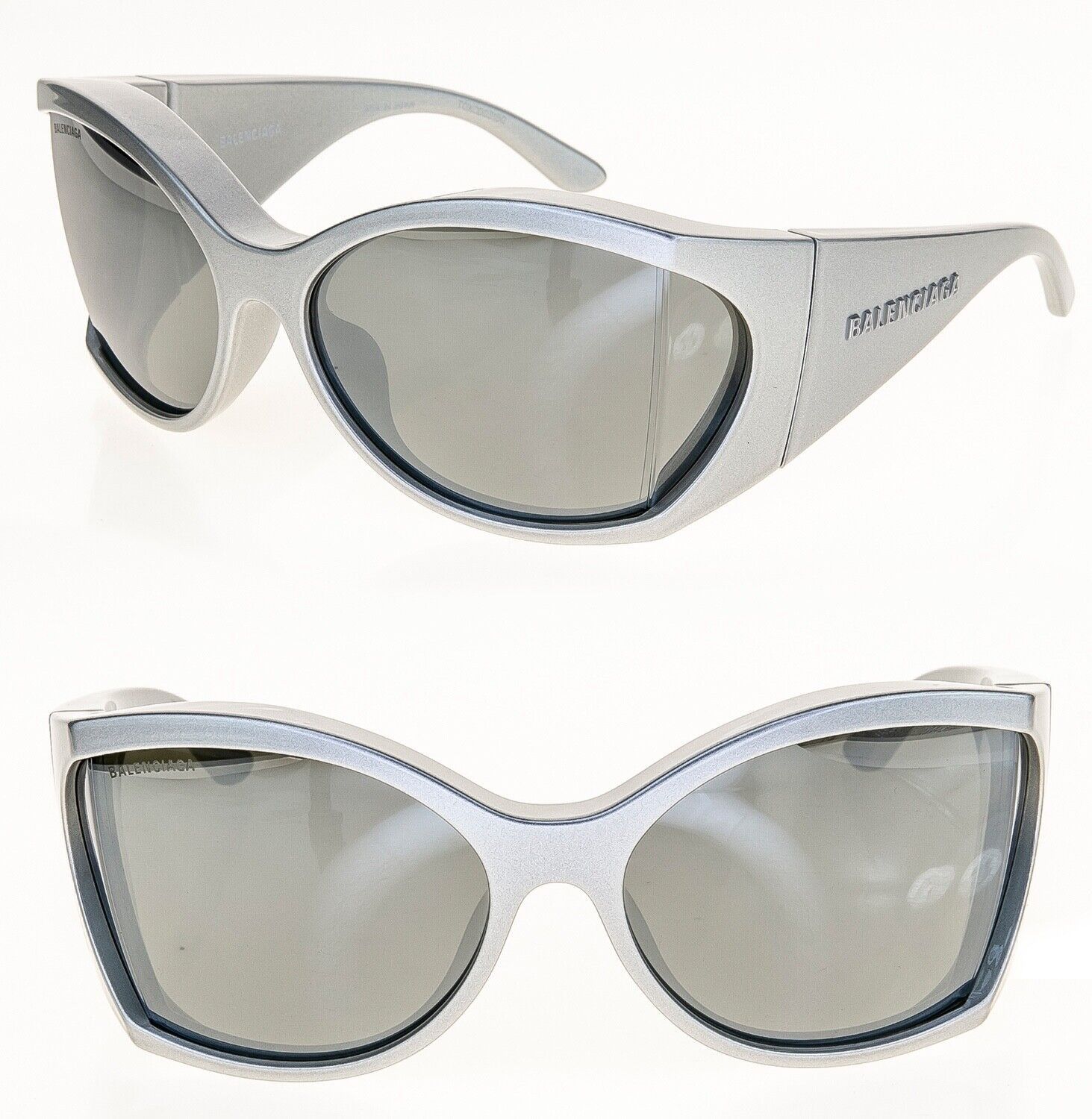 BALENCIAGA EXTREME Oversized Wrap 0154 Silver BB0154S 003