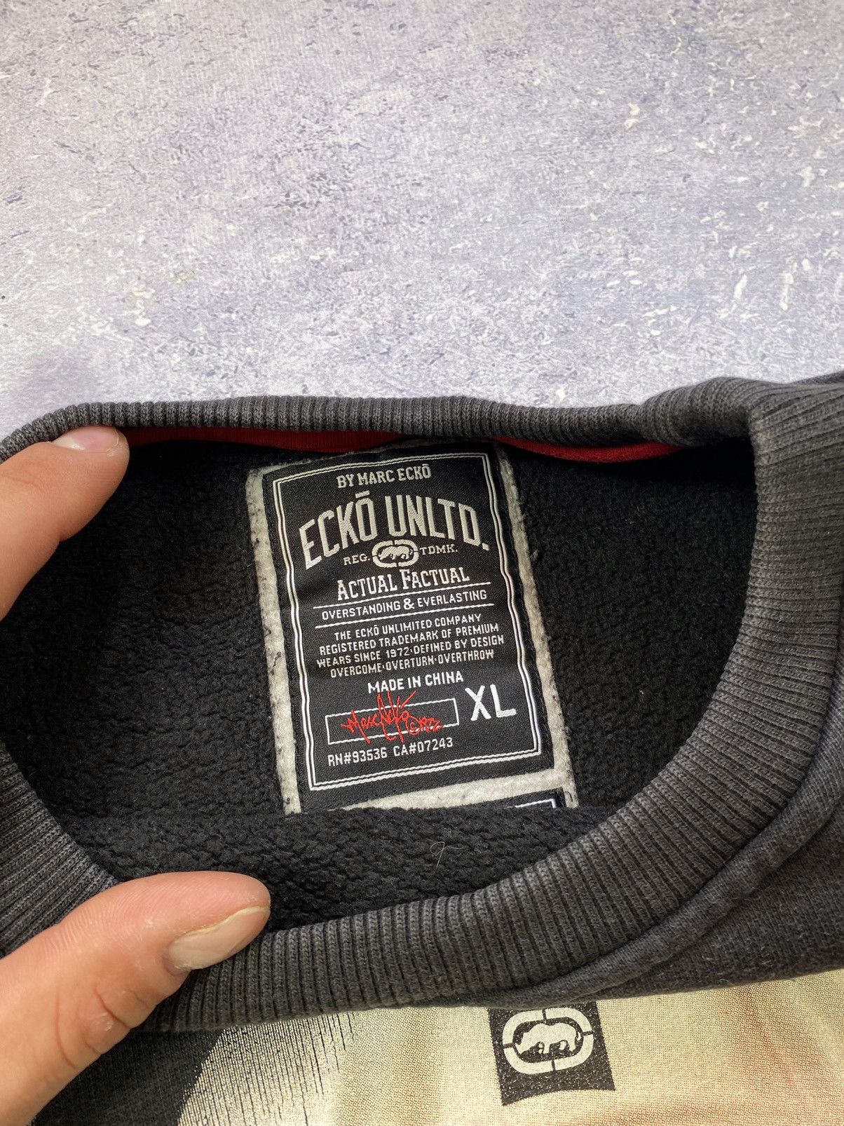 Ecko Unltd. Ecko Black Men’s Sweatshirt With Big Logo Reg Tomk Size US XL / EU 56 / 4 - 11 Thumbnail