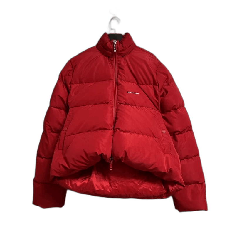 Balenciaga Balenciaga Red Logo Puffer Jacket New-2505 Size US L / EU 52-54 / 3 - 1 Thumbnail