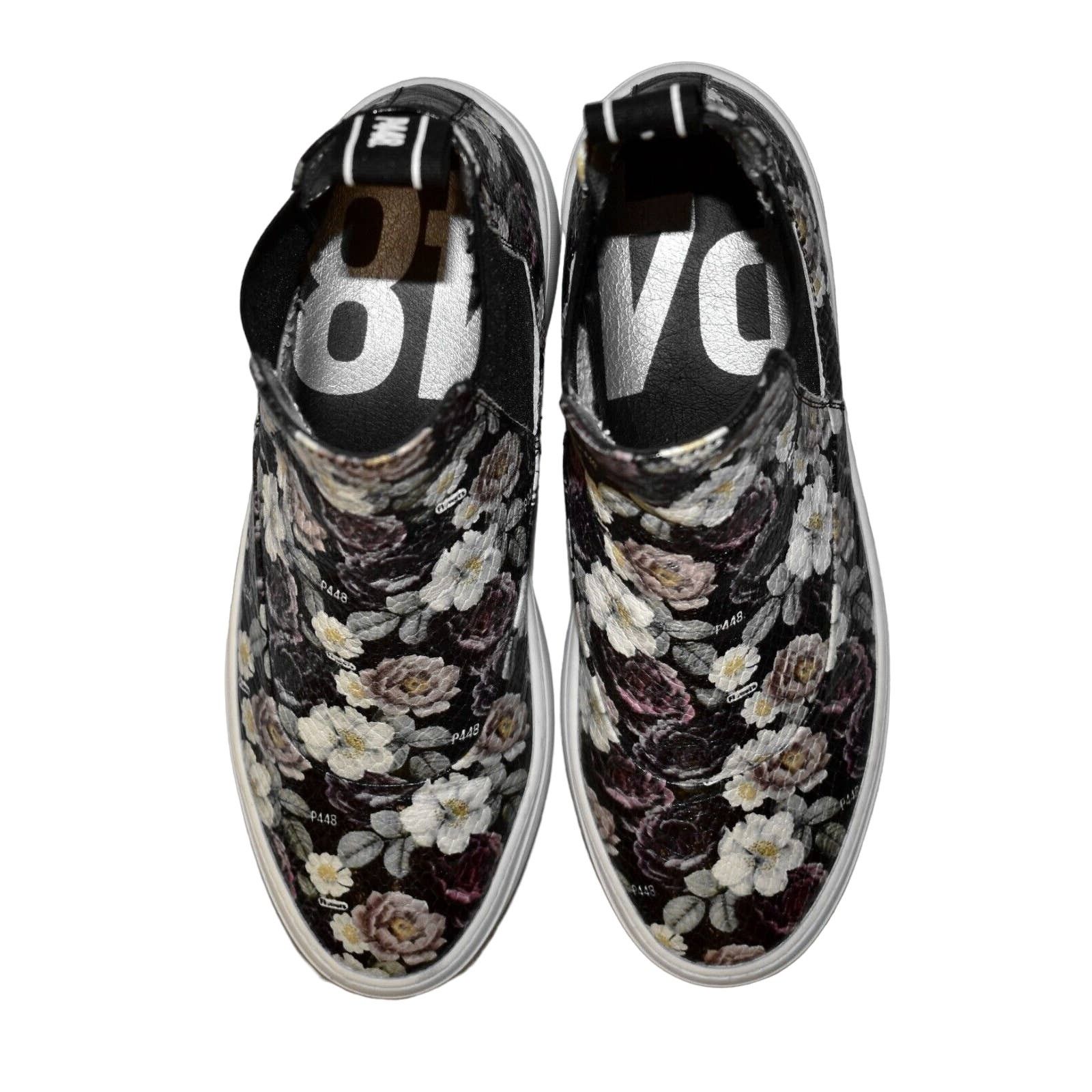P448 B2 P448 Floral Embossed Leather Platform Sneakers Sz 39 $398 Size US 9 / IT 39 - 3 Thumbnail