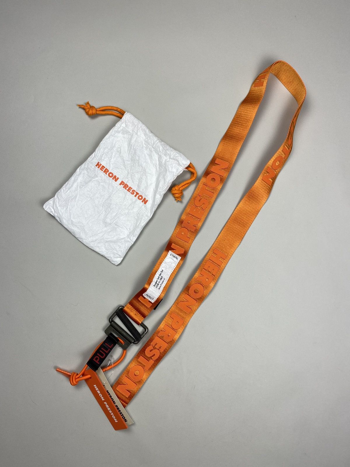 Heron Preston BNWT! Heron Preston KK Tape Belt Orange One Size Size ONE SIZE - 9 Thumbnail