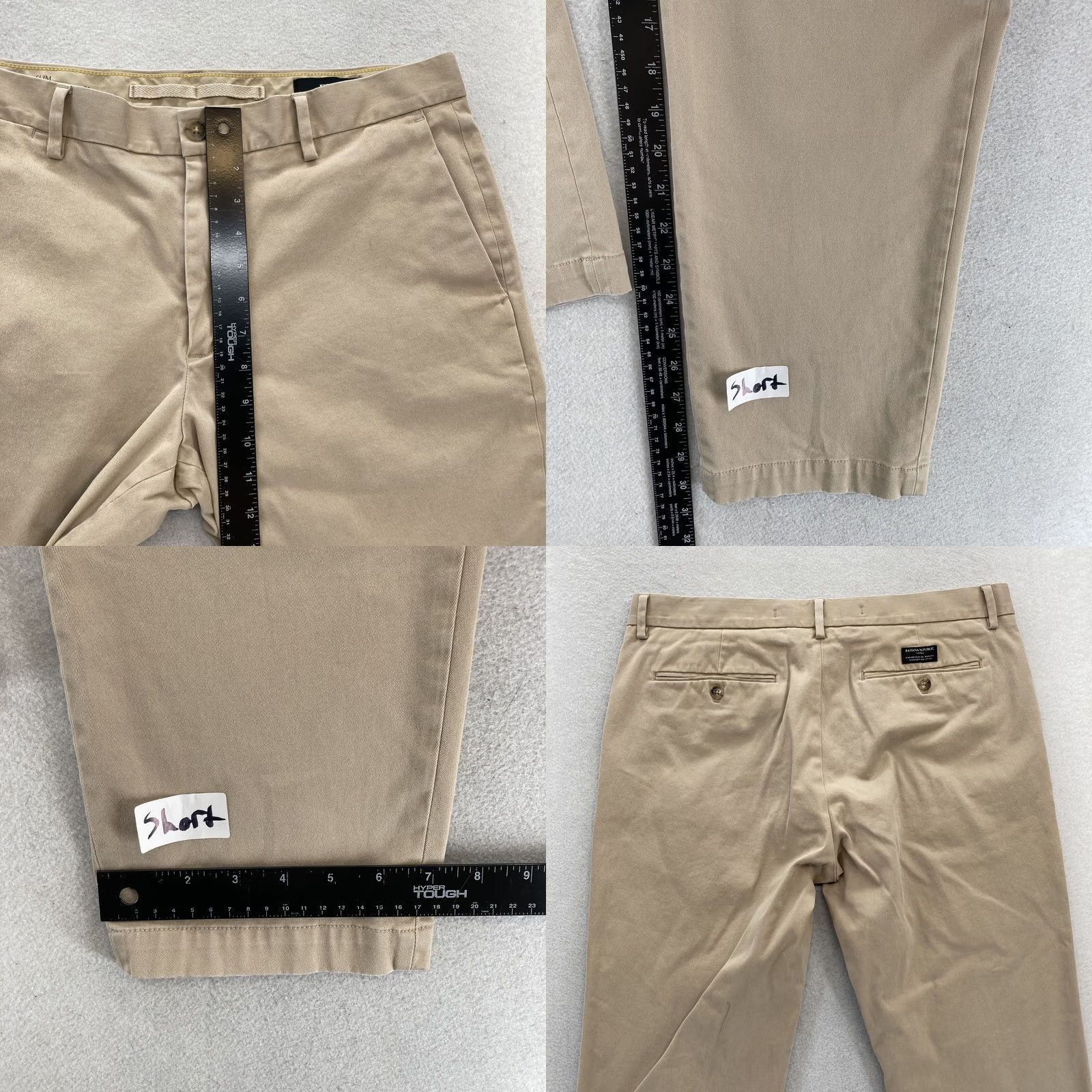 Banana Republic Banana Republic Pants Mens 35x30 Slim Chino Khaki RMC Stretch Twill Flat Front Pockets Jeans Size US 35 - 8 Thumbnail