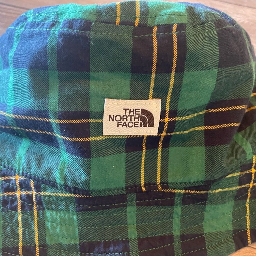 The North Face The North Face Green Blue Tartan Plaid Reversible Bucket Hat Size ONE SIZE - 3 Thumbnail