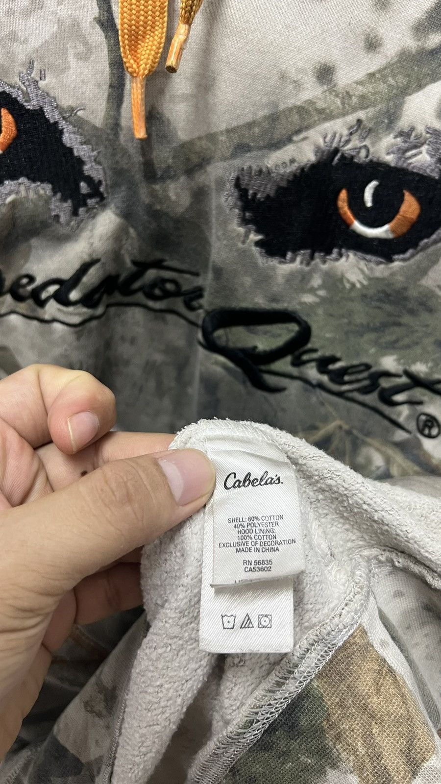 Realtree × Vintage Vintage Predator Quest Cabelas White Real Tree Camo Hoodie Size US L / EU 52-54 / 3 - 4 Thumbnail