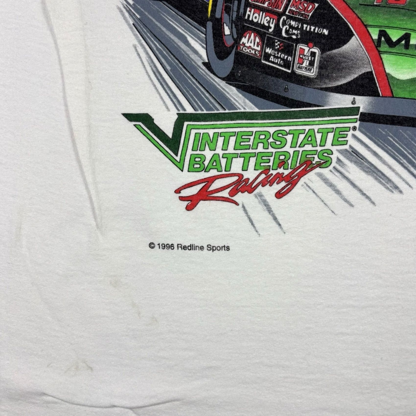 Chase Authentics VINTAGE Bobby Lobonte T Shirt Nascar Racing Double Sided Graphic Adult XL White Cotton Chase Authentics Mens Shirt Size US XL / EU 56 / 4 - 7 Thumbnail