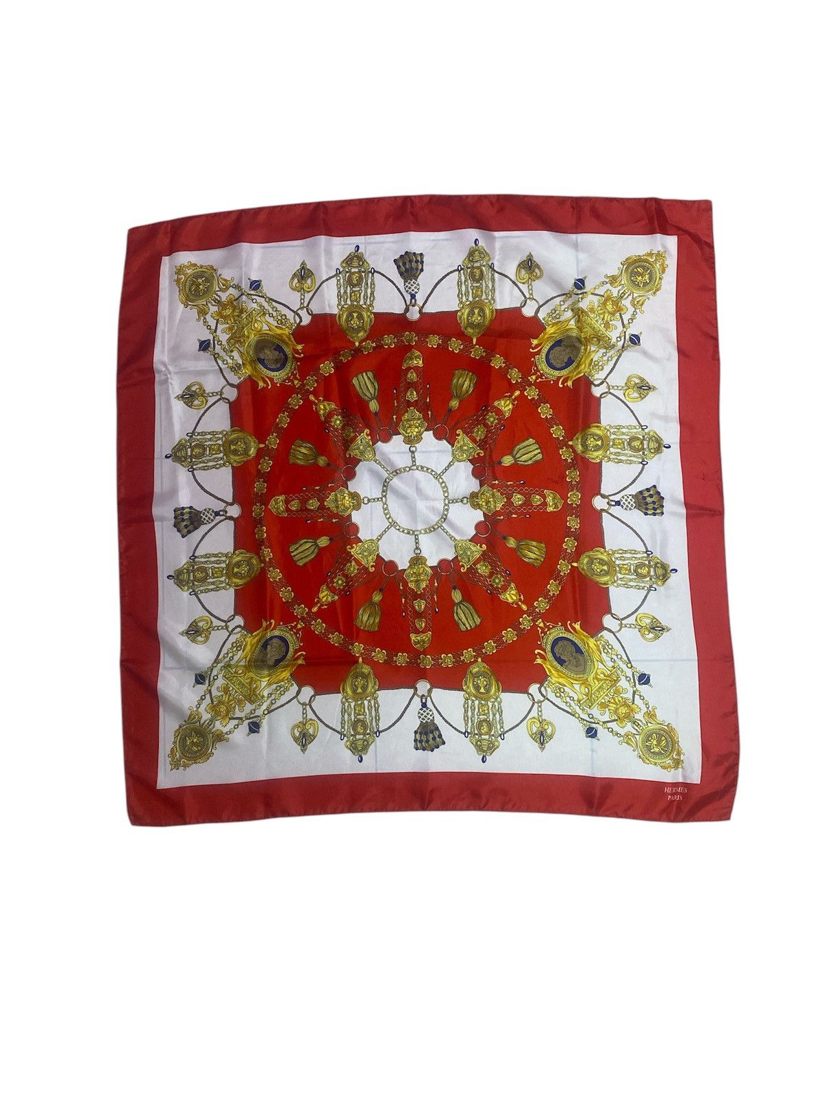 Hermes × Vintage Vintage Hermes Silk Scarf 34X33 inch Size ONE SIZE - 2 Thumbnail