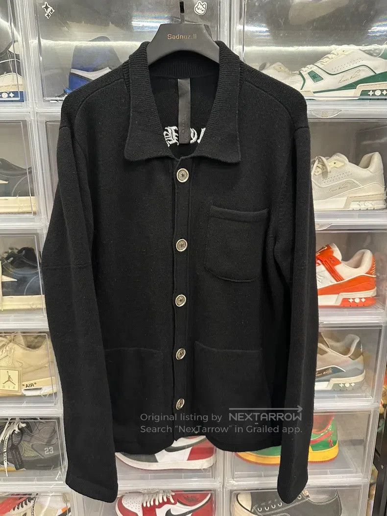 Chrome Hearts CHROME HEARTS Size M Three-cross suede cashmere cardigan Size US M / EU 48-50 / 2 - 1 Thumbnail
