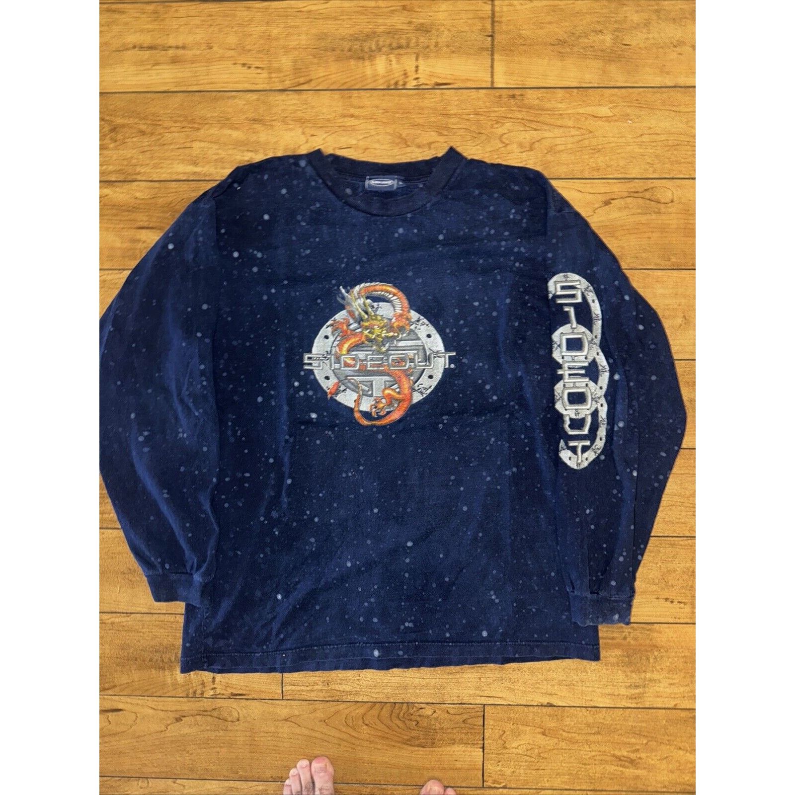 Sideout × Vintage Vintage Sideout Long Sleeve T-Shirt Navy Blue L Dragon Y2K Size US L / EU 52-54 / 3 - 1 Thumbnail