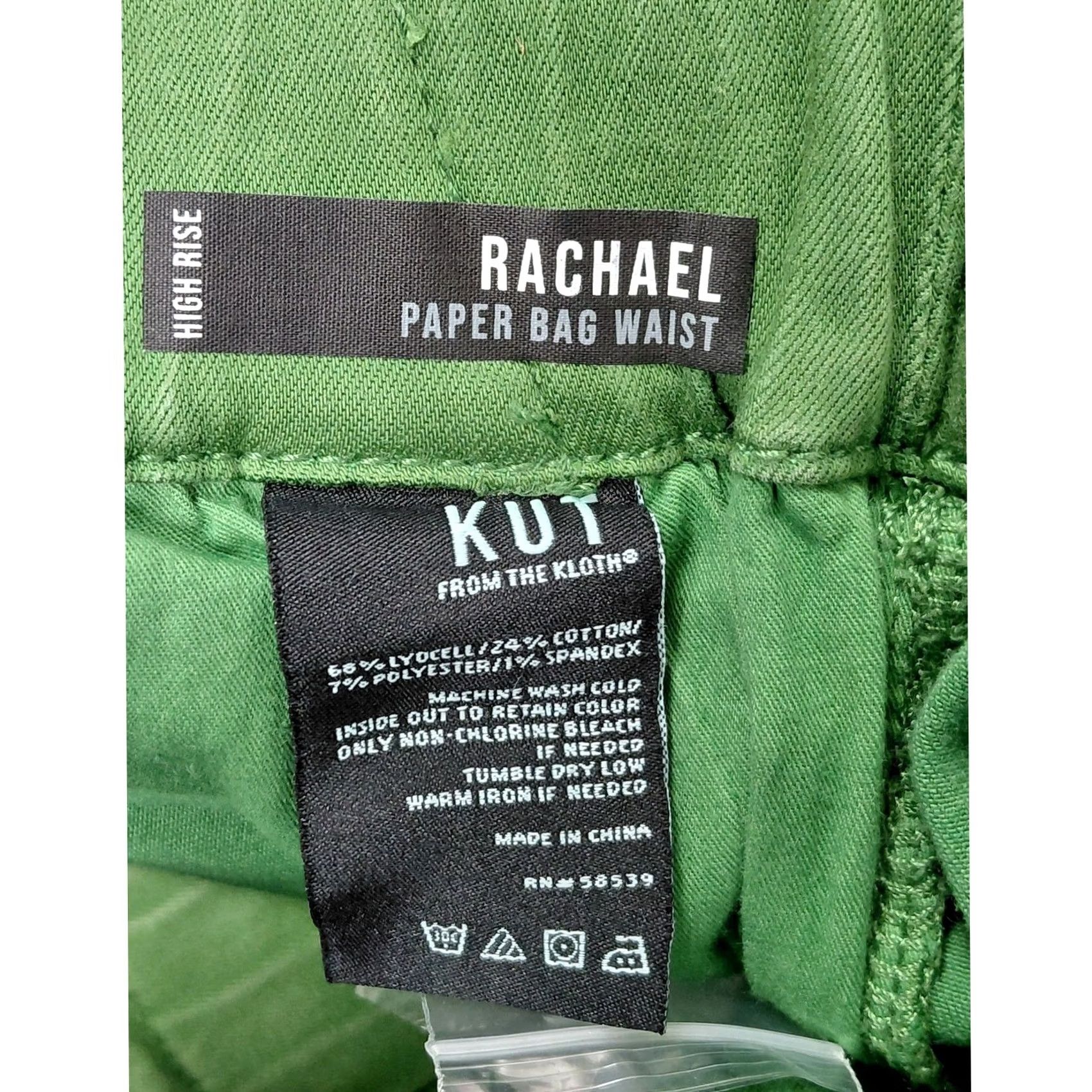 Vintage VINTAGE KUT FROM THE KLOTH Rachael Paper Bag Waist Pants Green Size 8 Women Regular High Rise Comfort Solid Spring Fall 90s Mens Womens Size 30" / US 8 / IT 44 - 5 Thumbnail