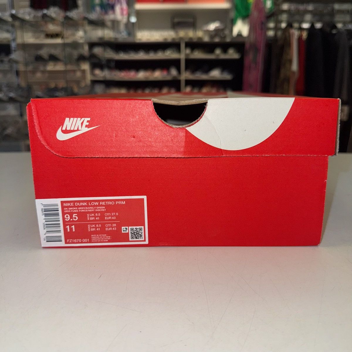 Nike Size 9.5 - Nike Dunk Low Retro PRM Barely Green FZ1670-001 Size US 9.5 / EU 42-43 - 7 Thumbnail