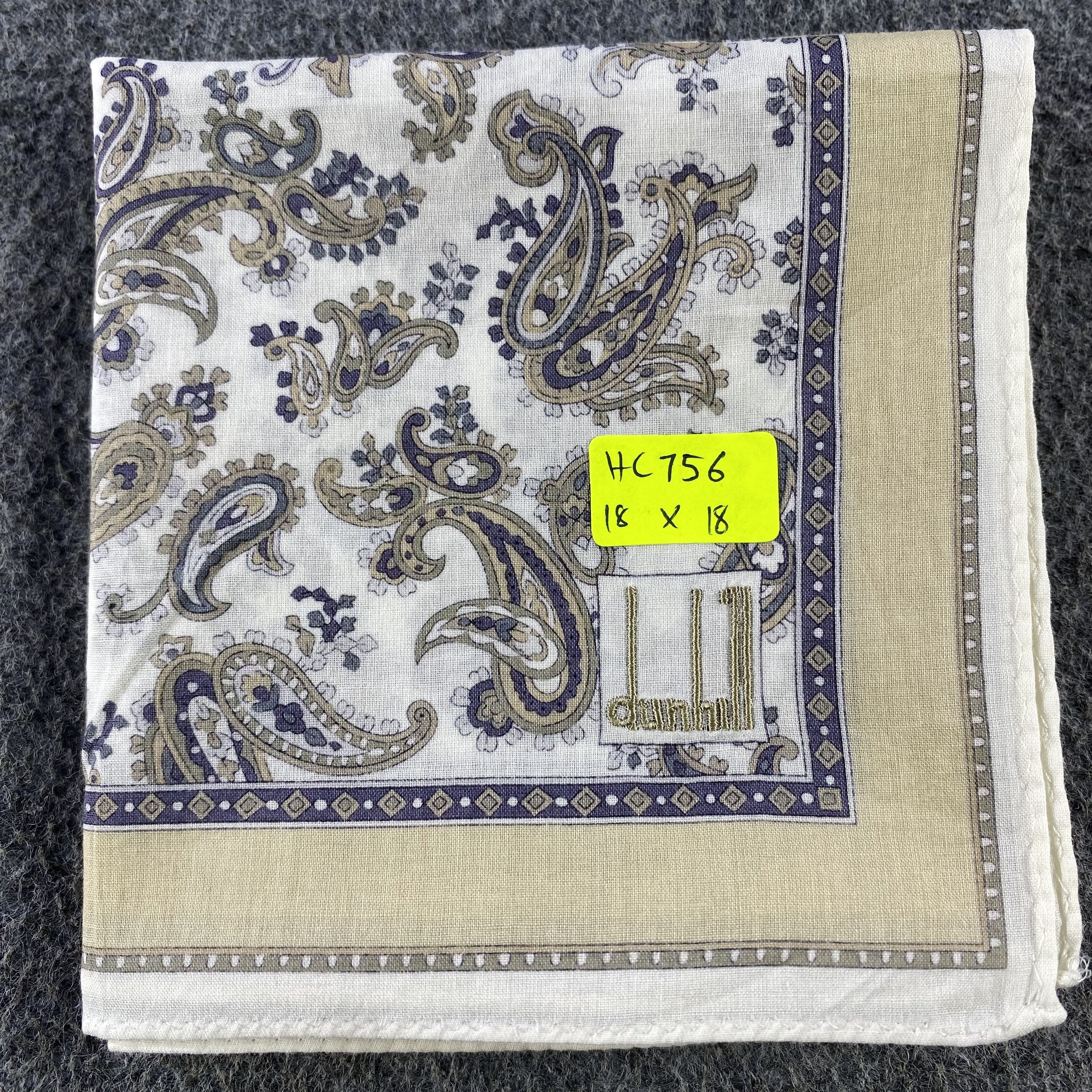 Alfred Dunhill Dunhill Paisley Handkerchief/Neckerchief/Bandana HC756 Size ONE SIZE - 5 Thumbnail