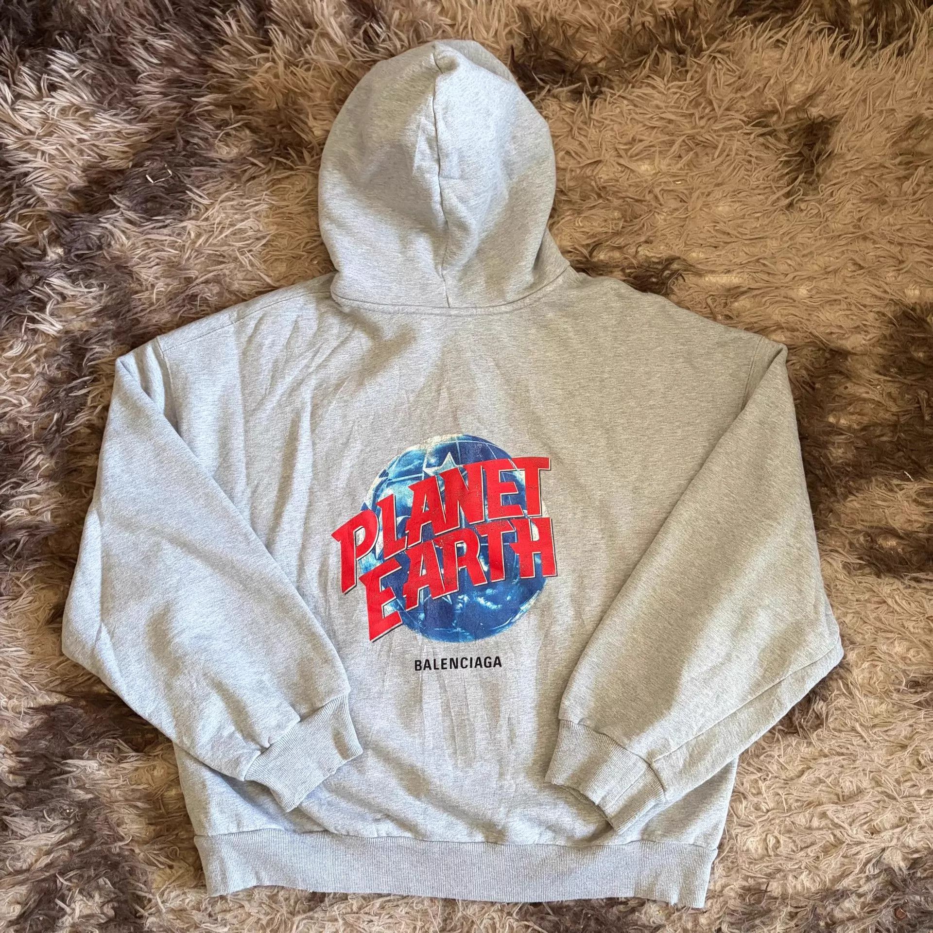 Balenciaga Balenciaga 24FW Planet Earth Zip Hoodie M (New) Size M / US 6-8 / IT 42-44 - 2 Thumbnail