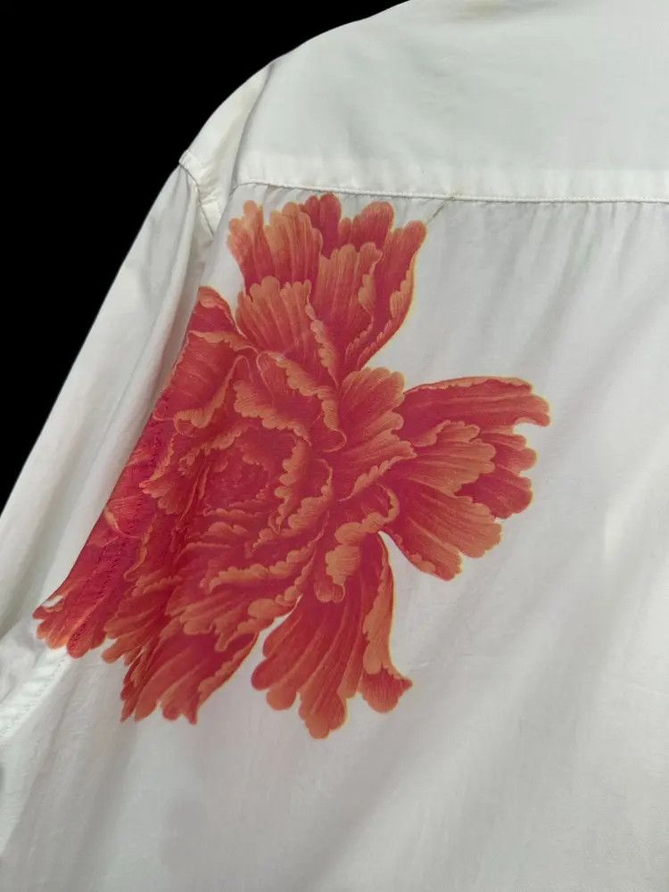 Yohji Yamamoto Sz 4 Yohji Yamamoto 05AW Flowers Print Shirts Size US XL / EU 56 / 4 - 4 Thumbnail