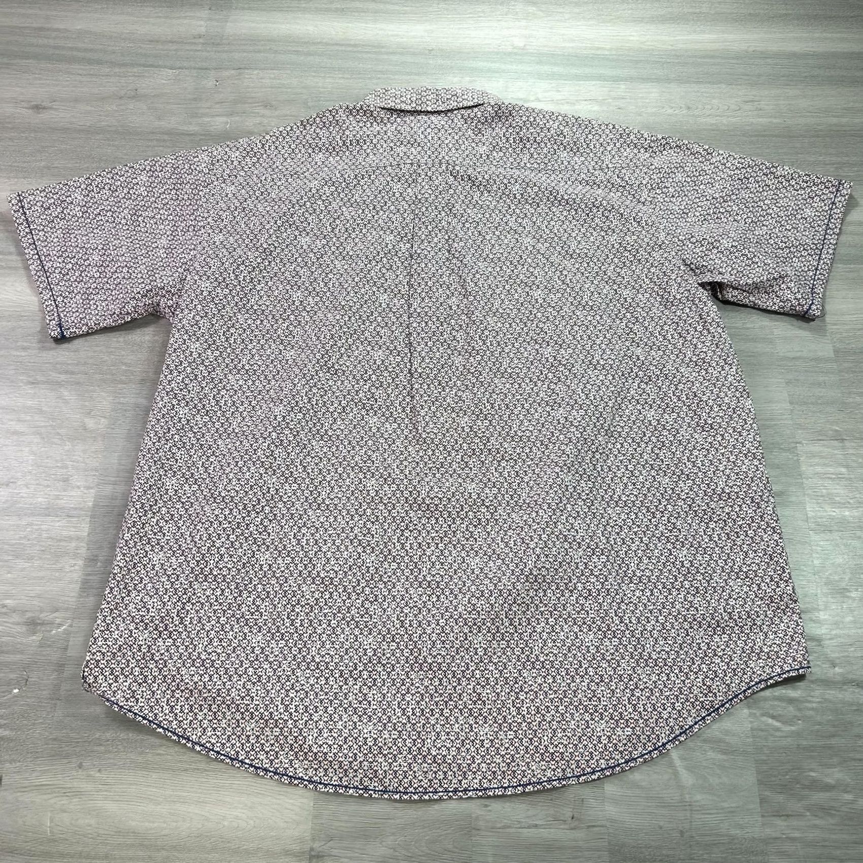 Vintage Panhandle Rough Stock Shirt Mens 2XL White Geometric Short Sleeve Western Snap Size US XXL / EU 58 / 5 - 2 Thumbnail