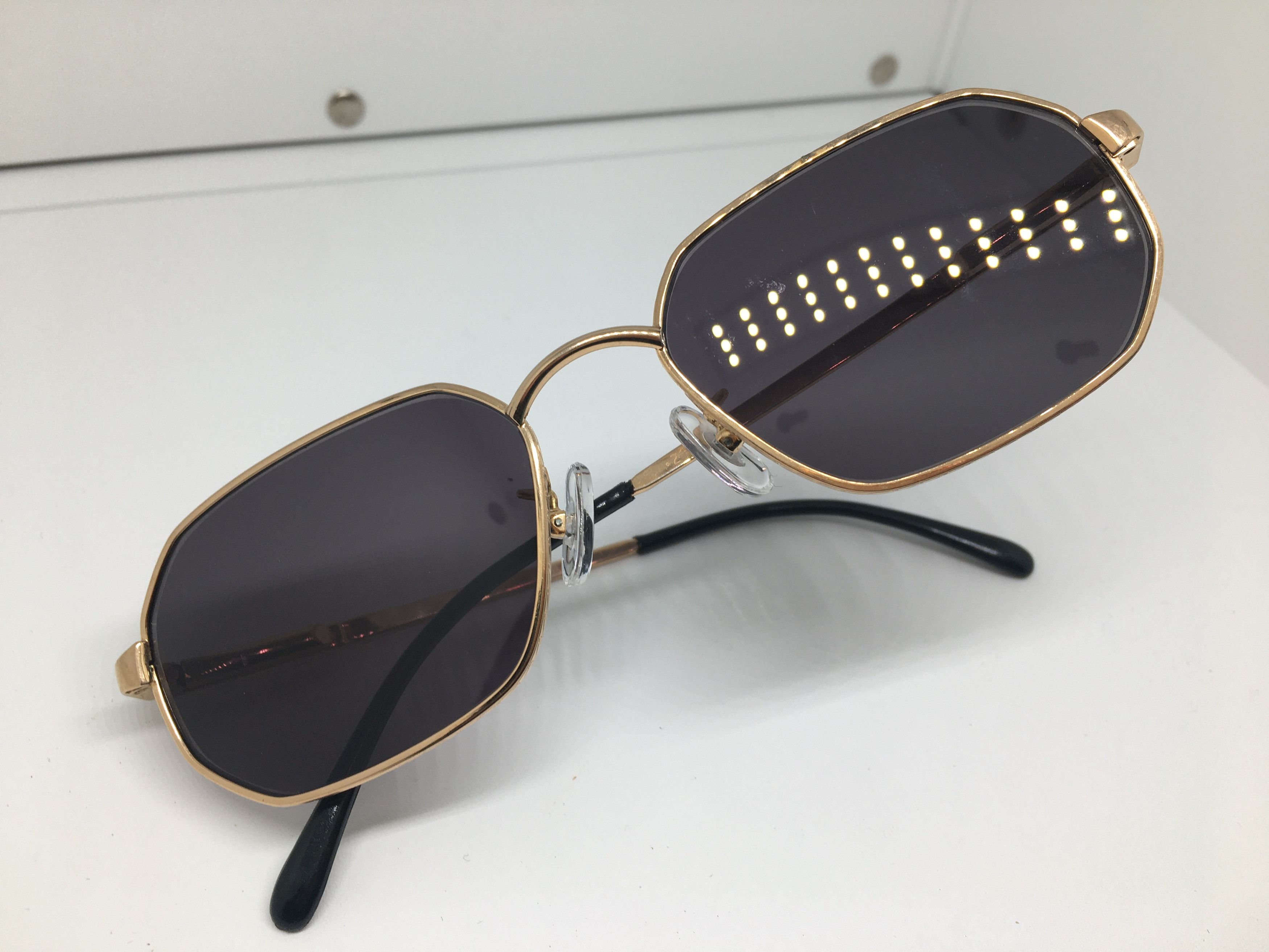 Vintage Vintage 21 de Bourgeois 2002 Gold Sunglasses Frame France Size ONE SIZE - 7 Thumbnail