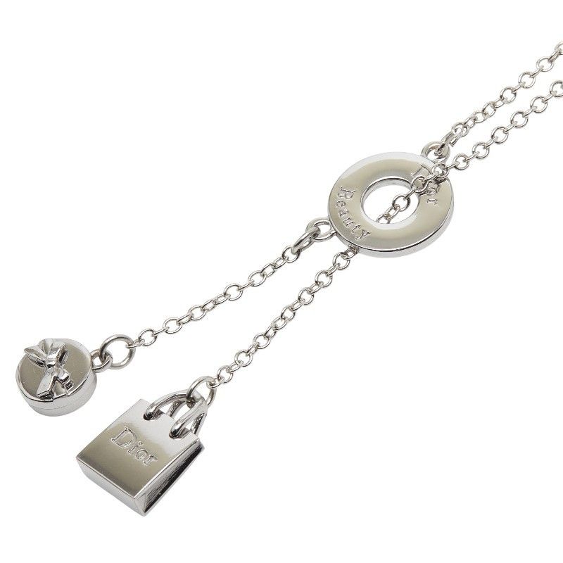 Dior Dior Logo Lariat Necklace Metal Necklace DUTY FREE for USA