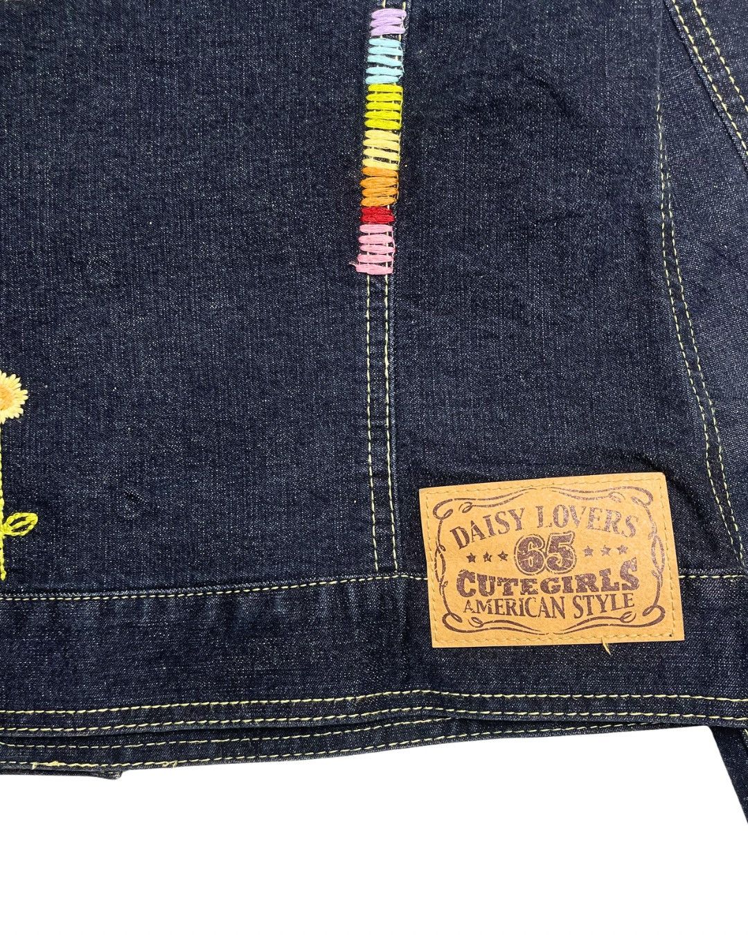 Japanese Brand Daisy Lovers Denim Jacket Lani Kun Monkey Embroidery Y2K Size S / US 4 / IT 40 - 10 Thumbnail