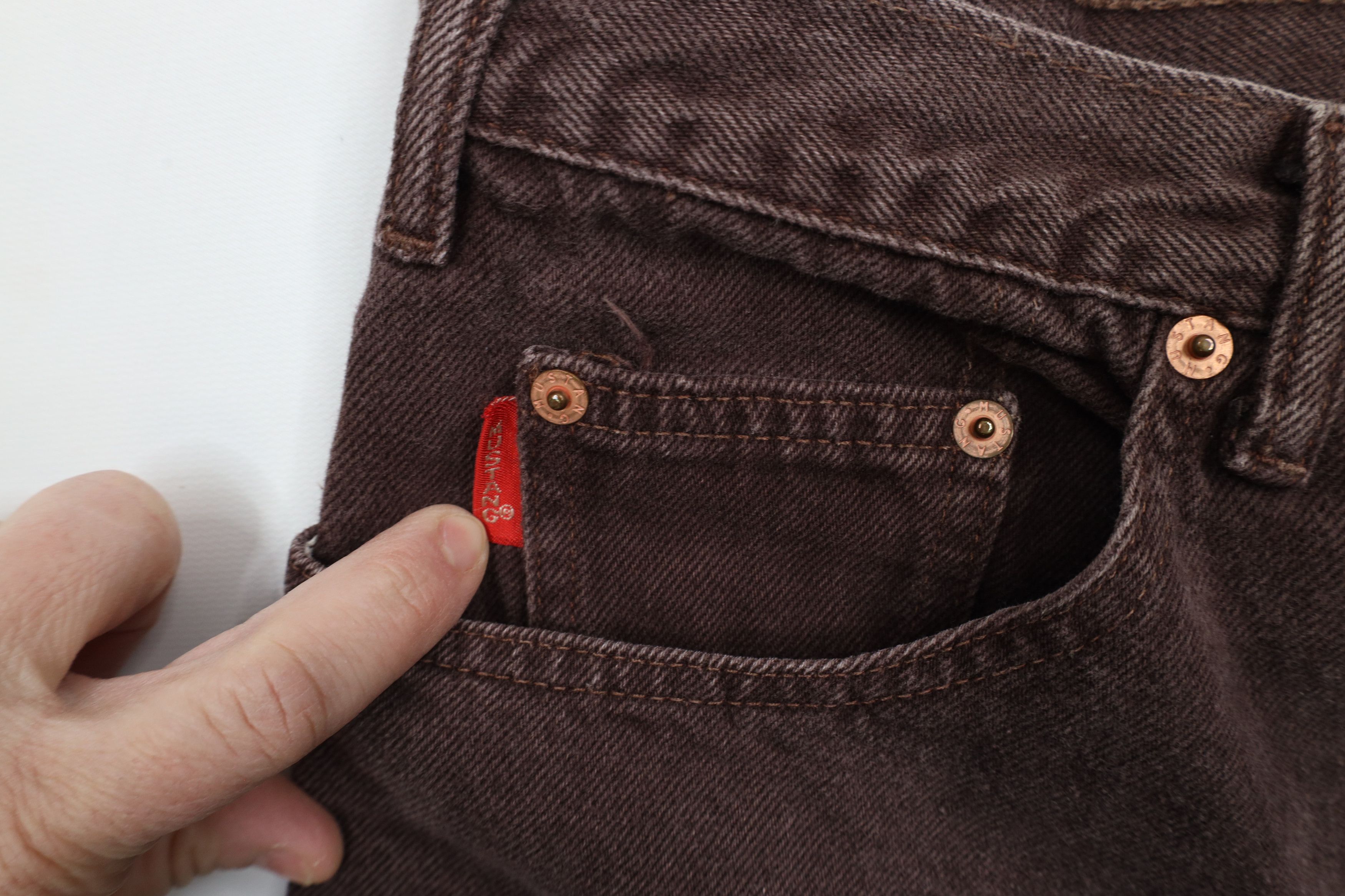 Vintage Vintage 90s Streetwear Straight Leg Denim Jeans Brown Cotton Size US 32 / EU 48 - 8 Thumbnail