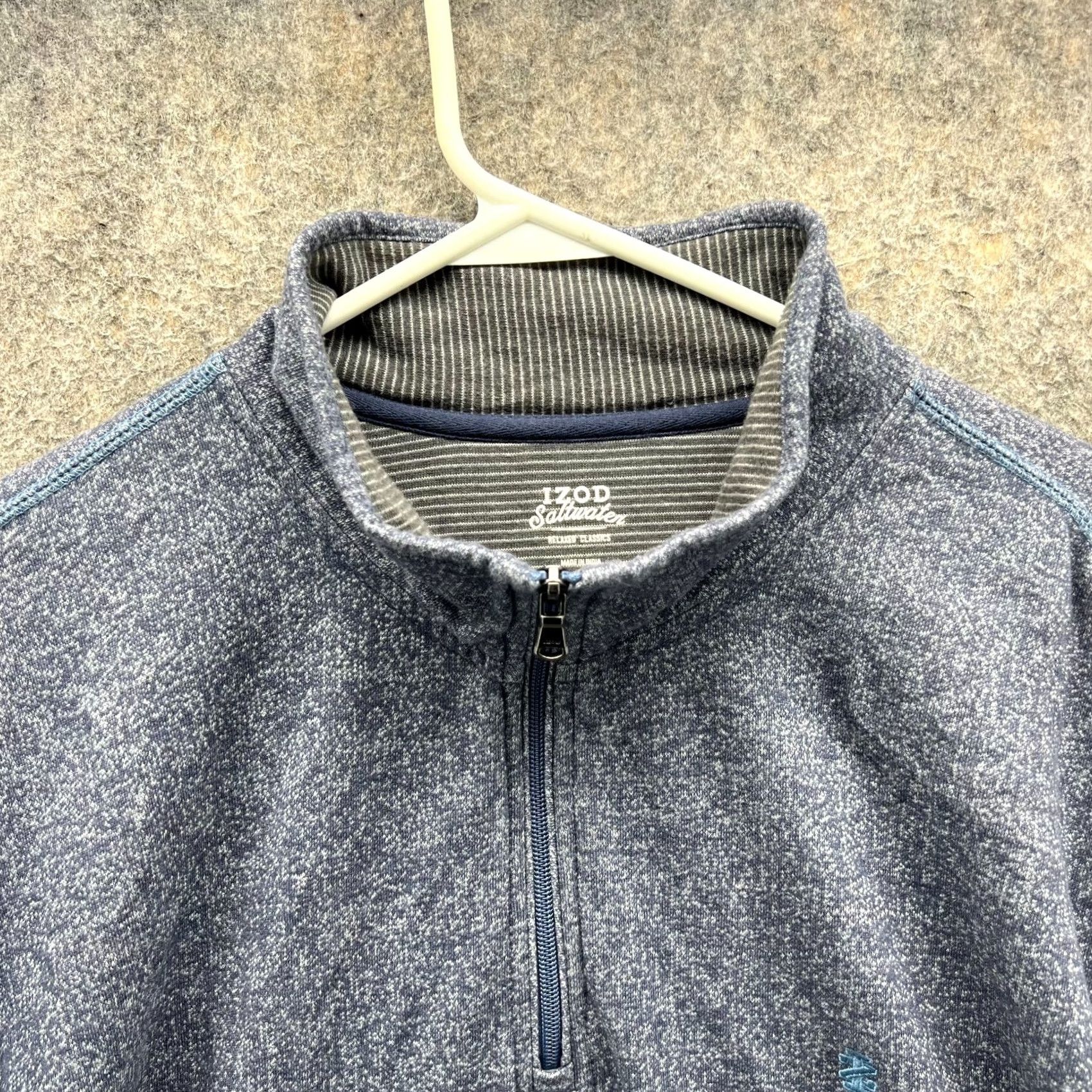 Izod VINTAGE Izod Sweater Men 2XL Blue Pullover 1/4 Zip Fleece Classic Logo Knit Shirt Size US XXL / EU 58 / 5 - 7 Thumbnail