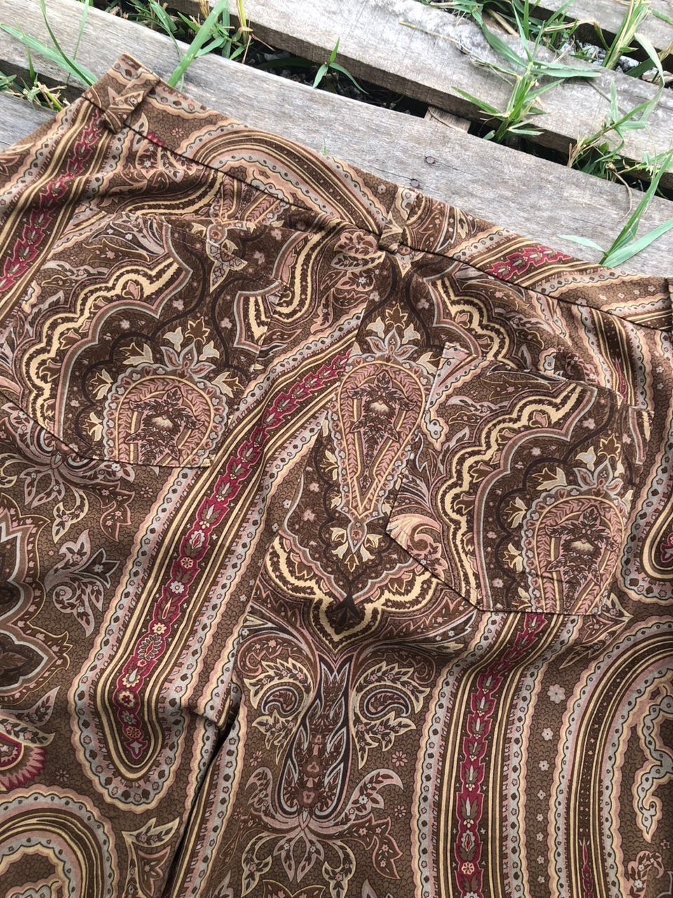 Ralph Lauren Ralph Lauren Brown Paisley Pants Size 35" - 5 Thumbnail