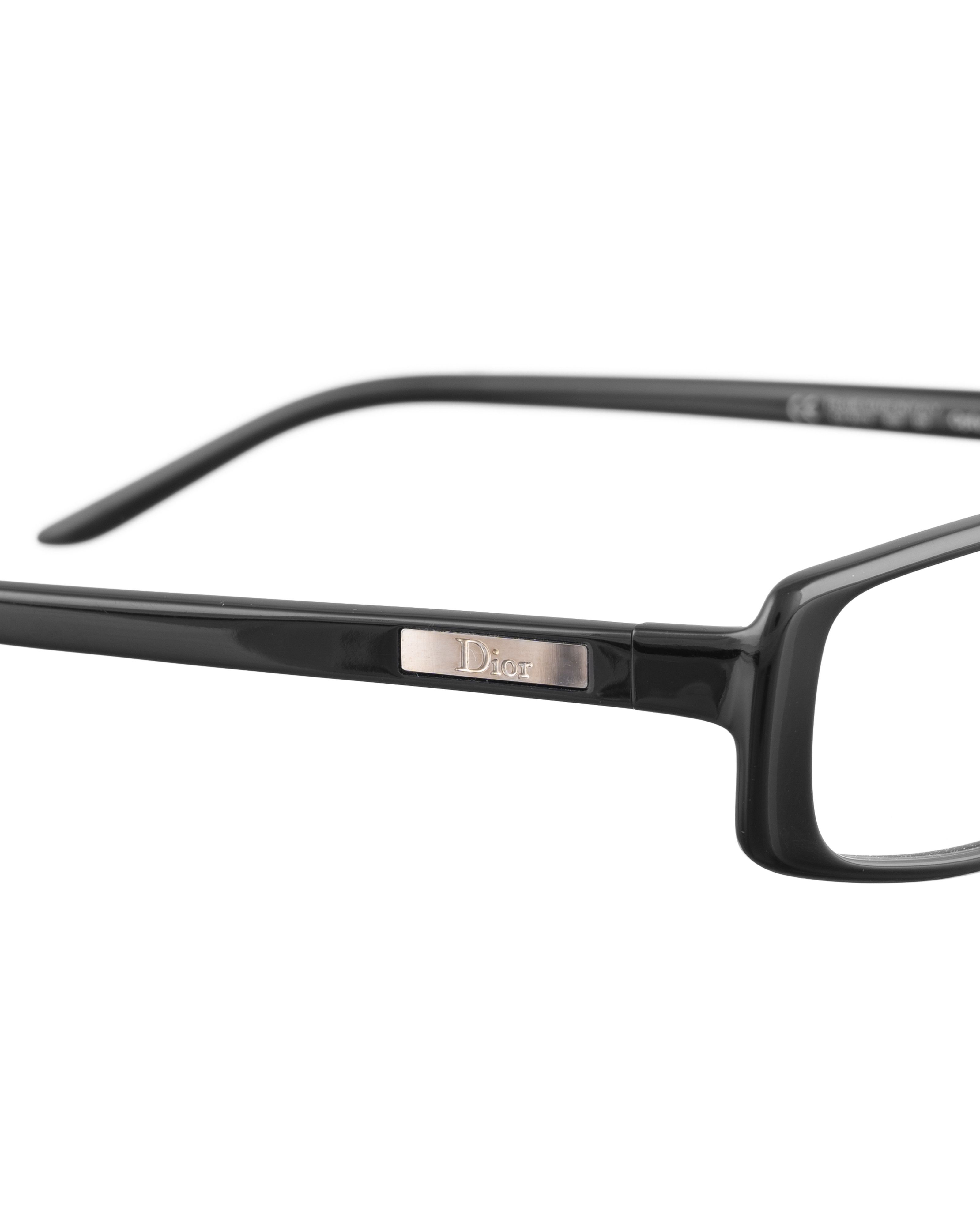 Dior Dior '00s Classic Rectangular Black Glasses with Mini Logo Size ONE SIZE - 3 Thumbnail
