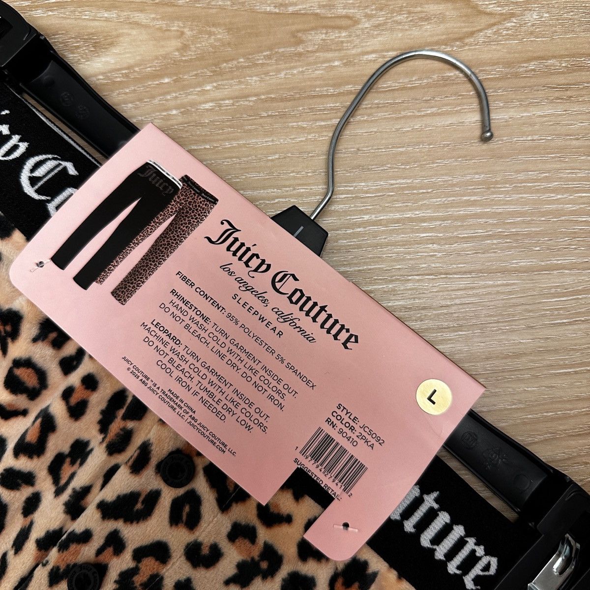 Juicy Couture Juicy Couture 2-Pack Pajama Pants Set Velour Black & Leopard Size 34" / US 12 / IT 48 - 9 Thumbnail