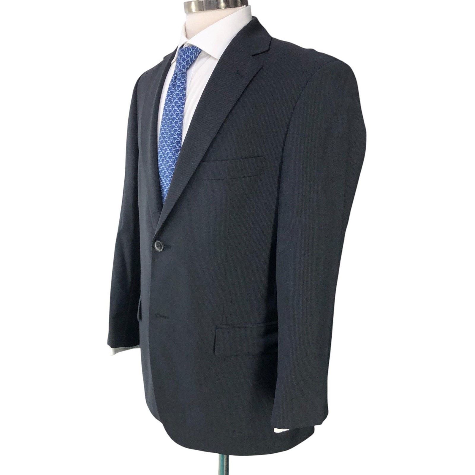 Hugo Boss Hugo Boss Sport Coat 38S Black Pinstripe Pasolini1/Movie1 Size 38S - 6 Thumbnail
