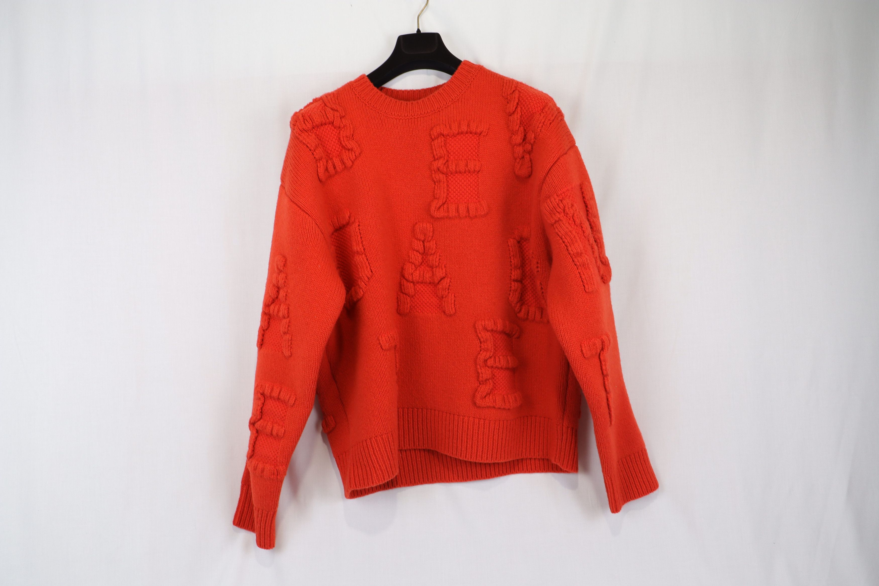image of Bottega Veneta O1Rshd11223 Shetland Alphabet Knitwear In Red, Men's (Size Medium)