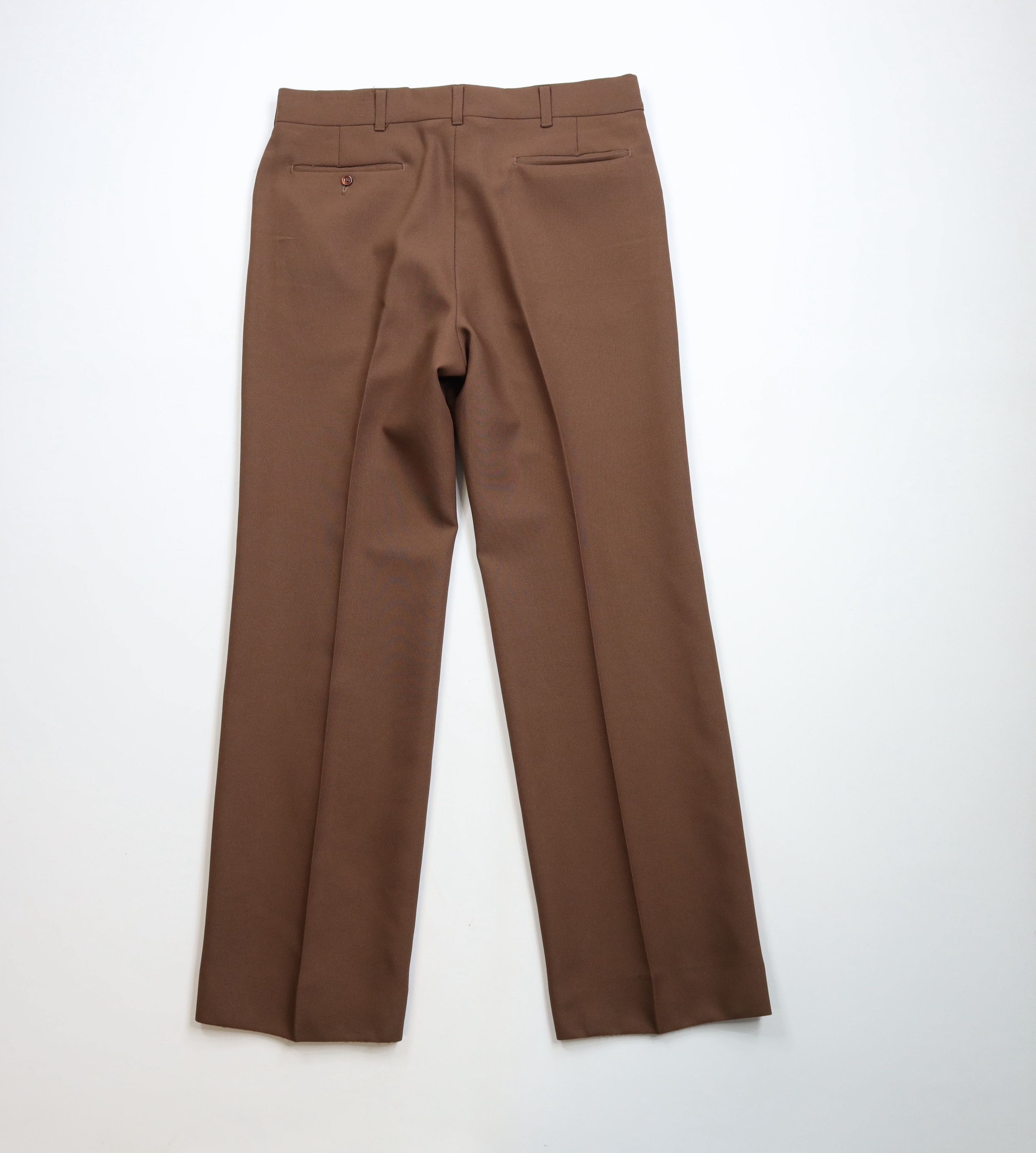 Vintage Vintage 70s Streetwear Flared Wide Leg Chino Pants Brown USA Size US 34 / EU 50 - 10 Thumbnail