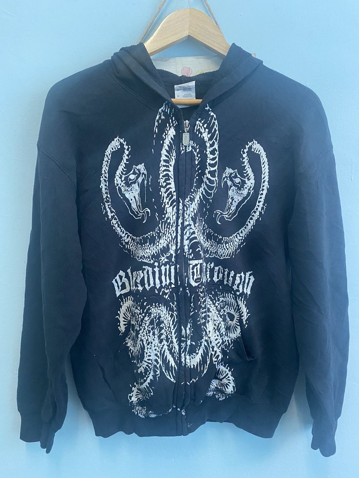 Gildan × Japanese Brand Crazy snake Fighter Gildan Heavy Blend 🚀 Size US M / EU 48-50 / 2 - 2 Thumbnail