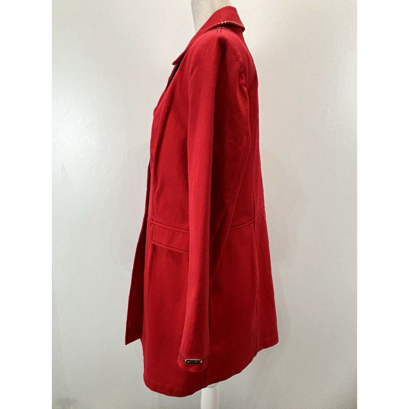 Vintage VINTAGE St. John Sport Red Mid Length Coat Jacket Large Women's Business Casual Size L / US 10 / IT 46 - 2 Thumbnail
