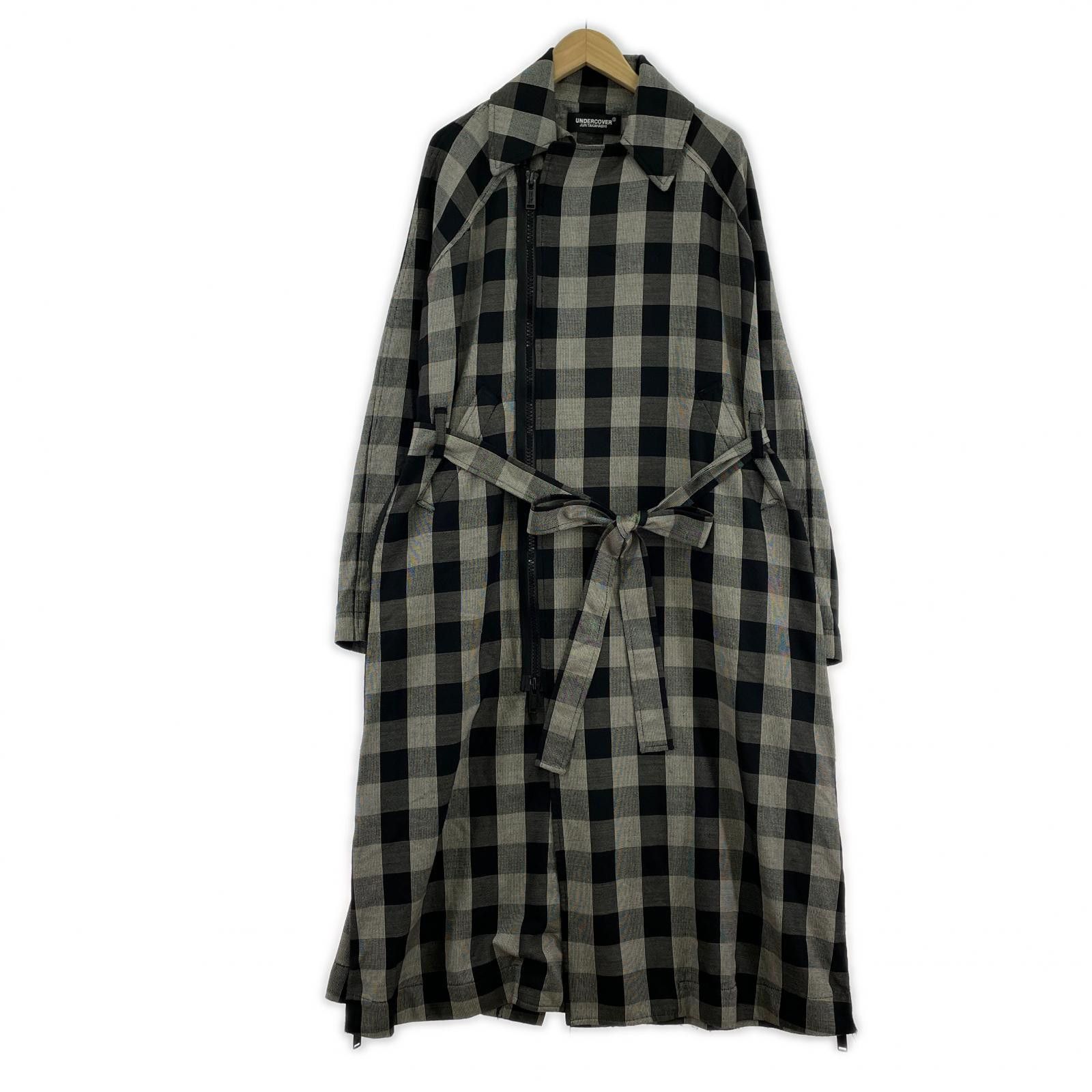 Undercover UNDERCOVER 18ss Check Silk Blend Coat Black / Gray 2 Size US M / EU 48-50 / 2 - 1 Thumbnail