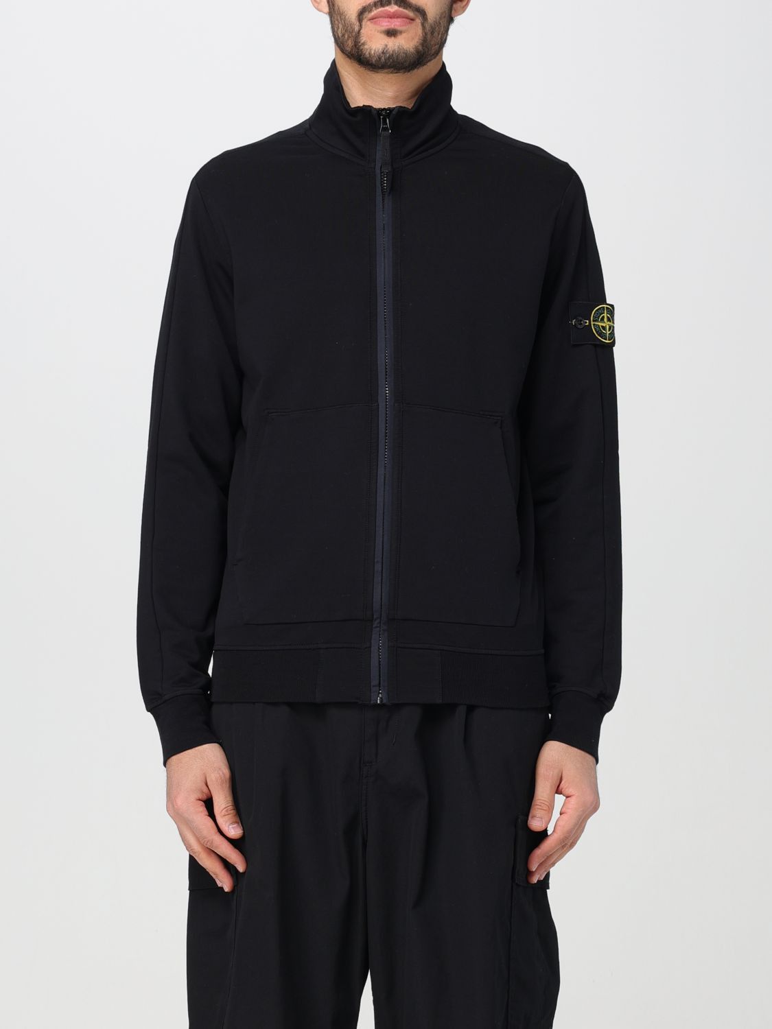image of Stone Island Sweatshirt Men Blue (Size Large)
