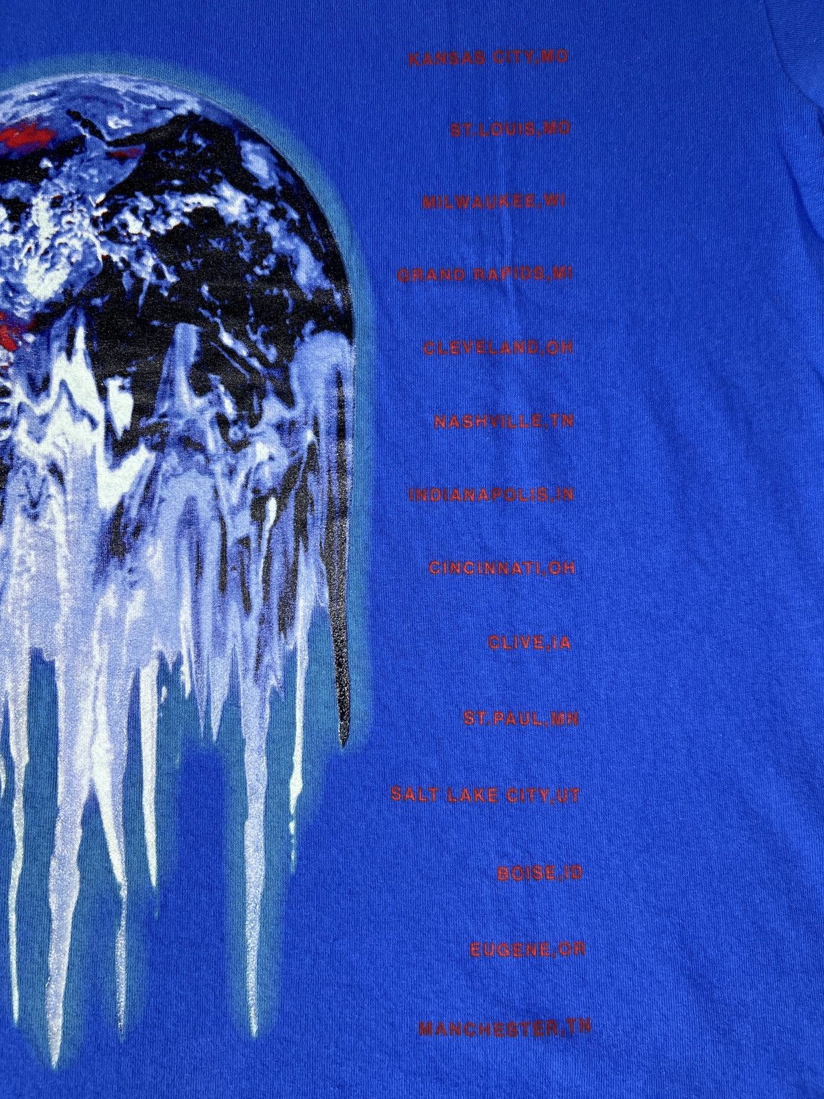 Travis Scott Travis Scott Birds Eye View Tour 2017 Official Tee XL Blue Size US XL / EU 56 / 4 - 5 Thumbnail
