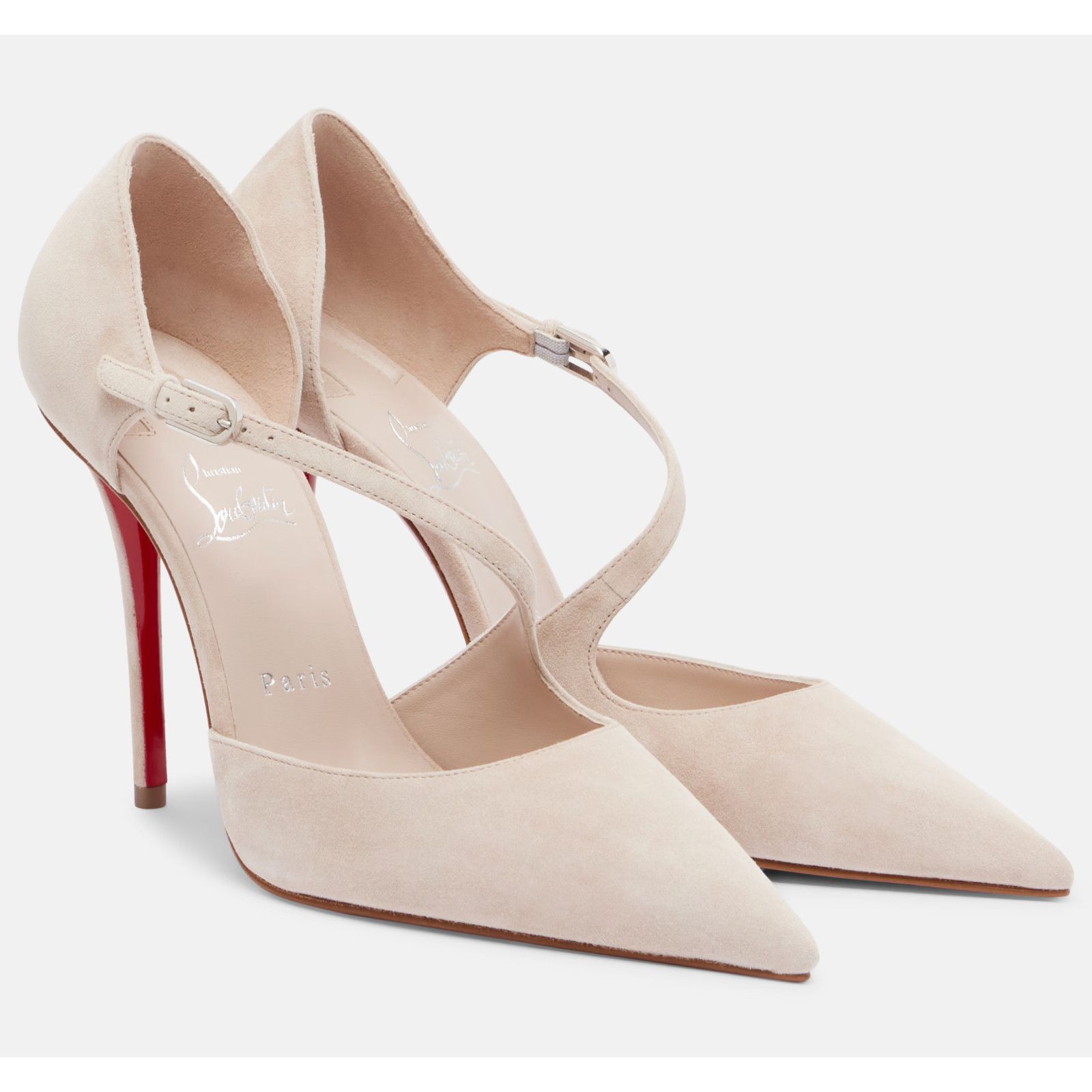 Christian Louboutin Christian Louboutin Miss Ziggyta 100 Pearl Beige Pump 39.5 Size US 9.5 / IT 39.5 - 1 Thumbnail