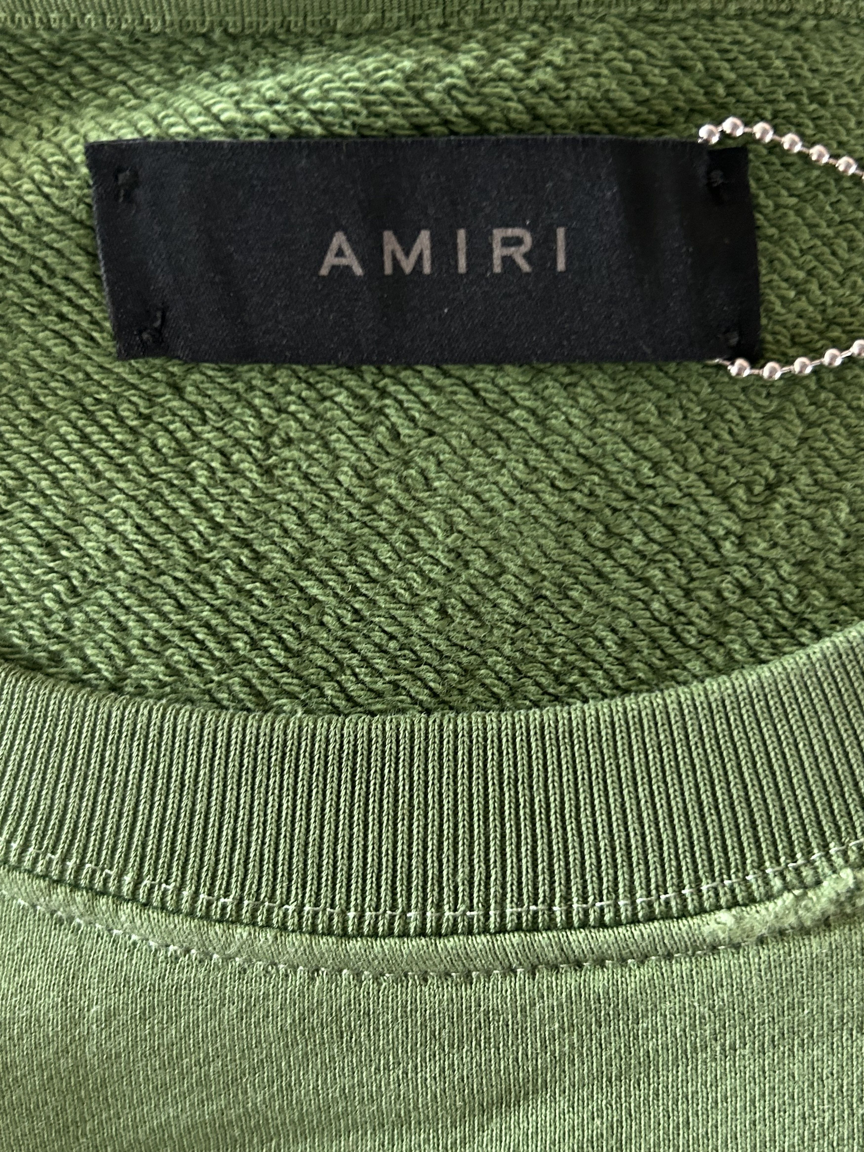 Amiri Amiri Green & Yellow Track Logo Cut Off Sweater Size US XL / EU 56 / 4 - 3 Thumbnail