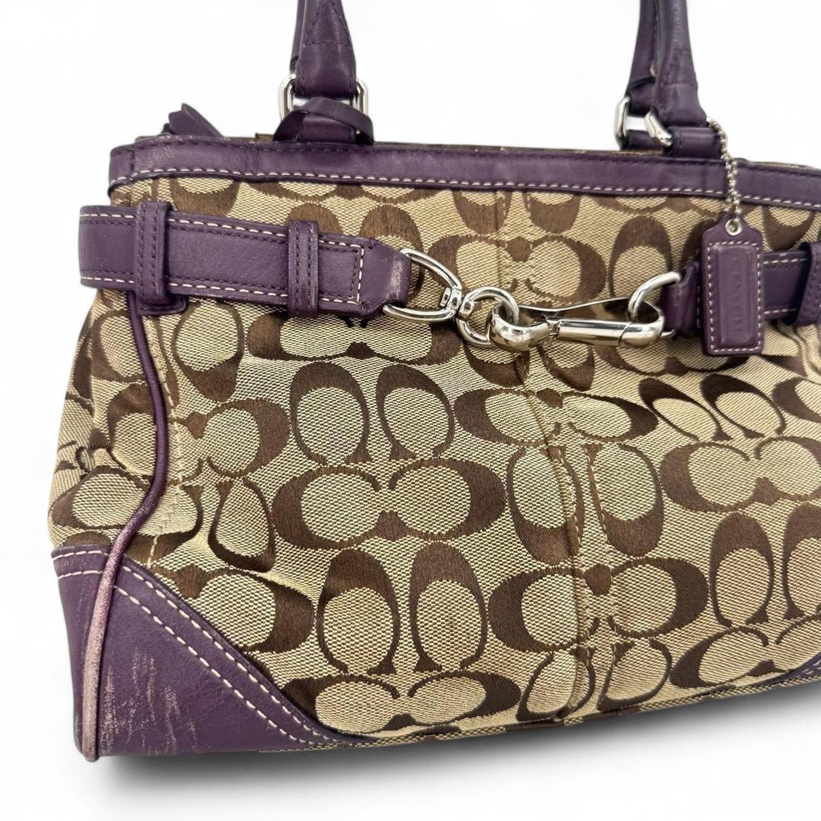 Coach Coach - Signature Canvas Leather Handbag Size ONE SIZE - 2 Thumbnail