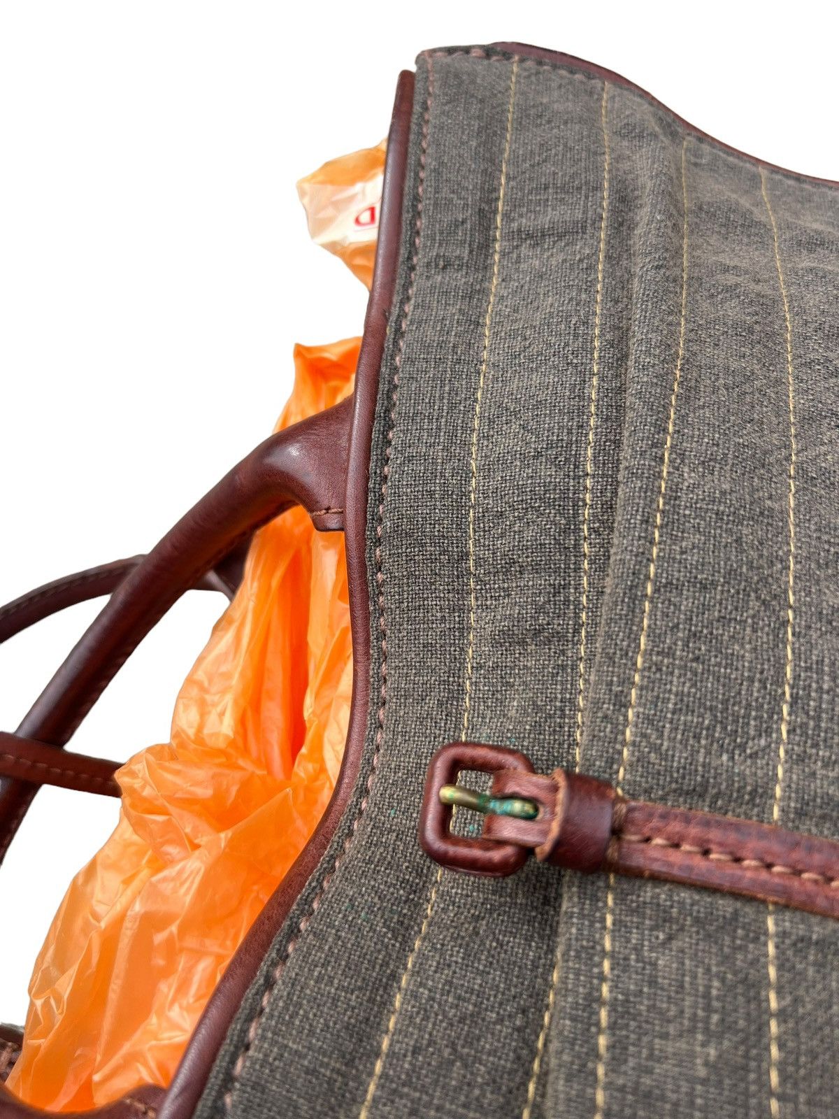 Leather Genten Japan Hybrid Canvas Leather Bag Size ONE SIZE - 11 Thumbnail