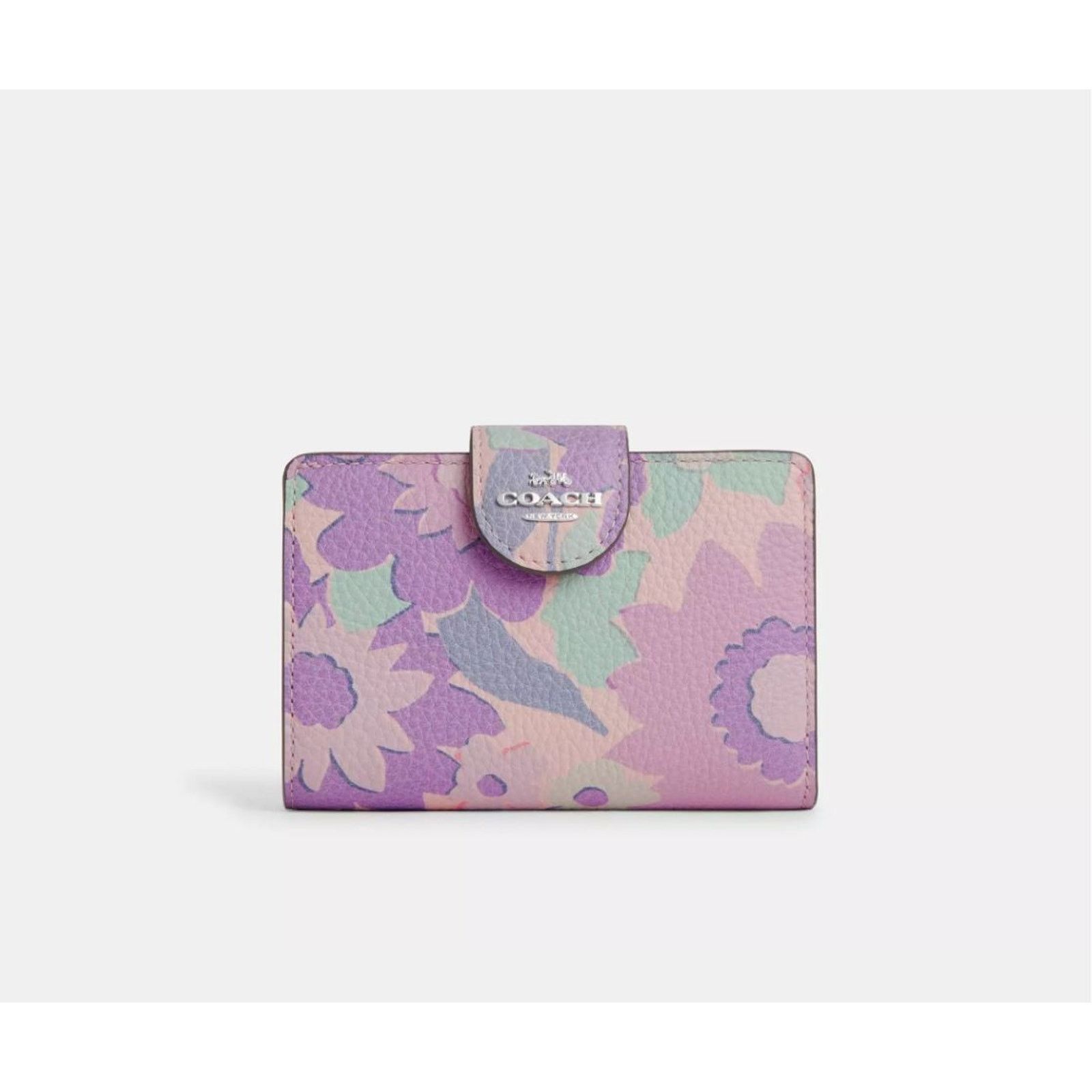 Coach NWT COACH CBO31 Medium Corner Zip Wallet With Floral Print Size ONE SIZE - 5 Thumbnail