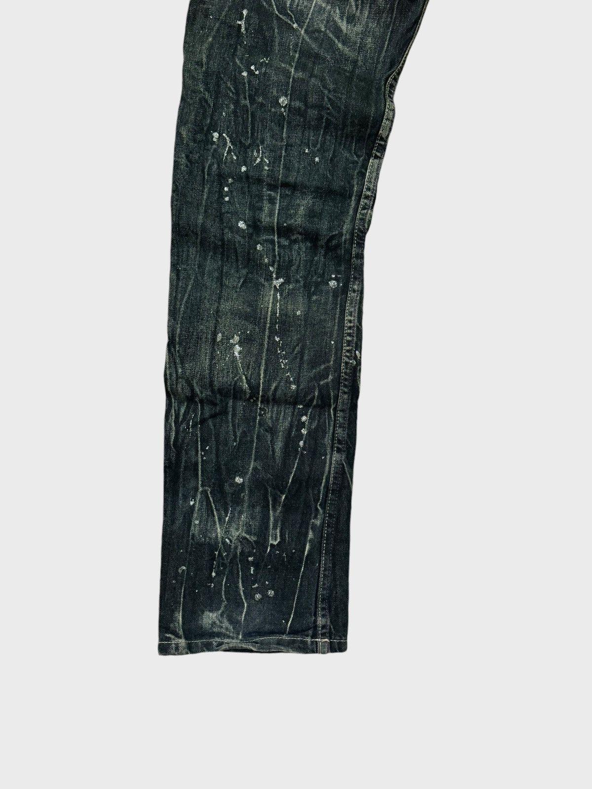 Hysteric Glamour × Japanese Brand NYLAUS JEANS Acid Wash Paint Splash Distressed Jeans Size US 30 / EU 46 - 16 Thumbnail