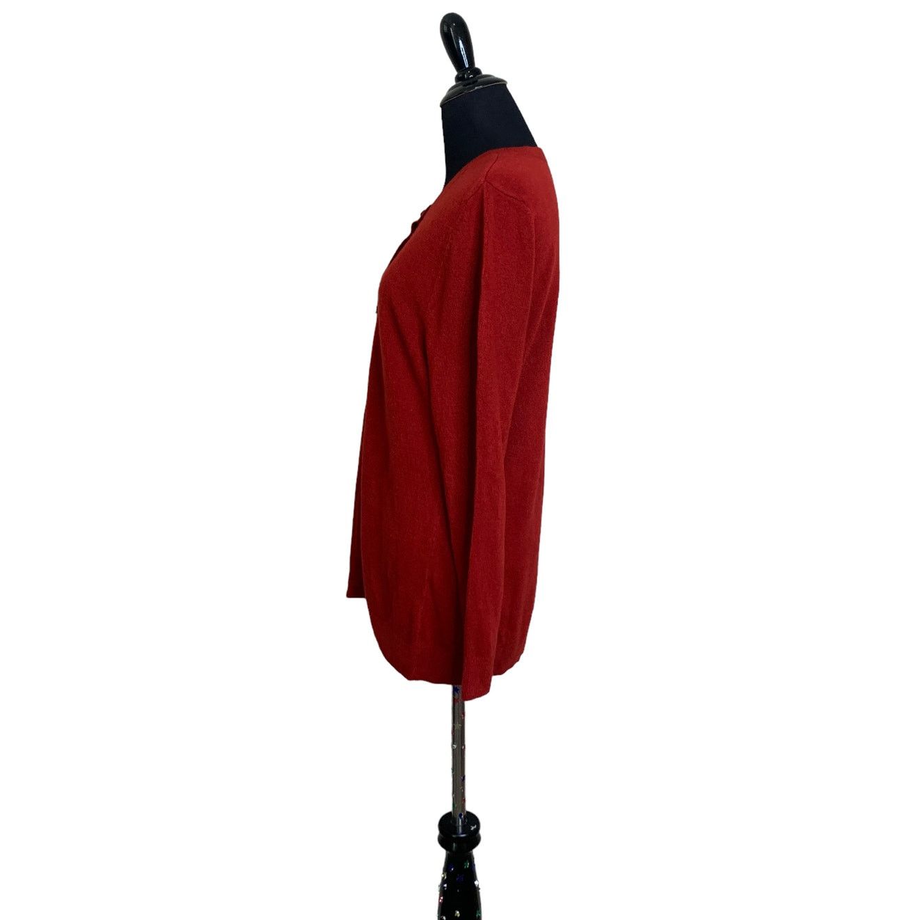 Croft & Barrow Croft & Barrow red long sleeves cardigan sweater size M Size M / US 6-8 / IT 42-44 - 6 Thumbnail