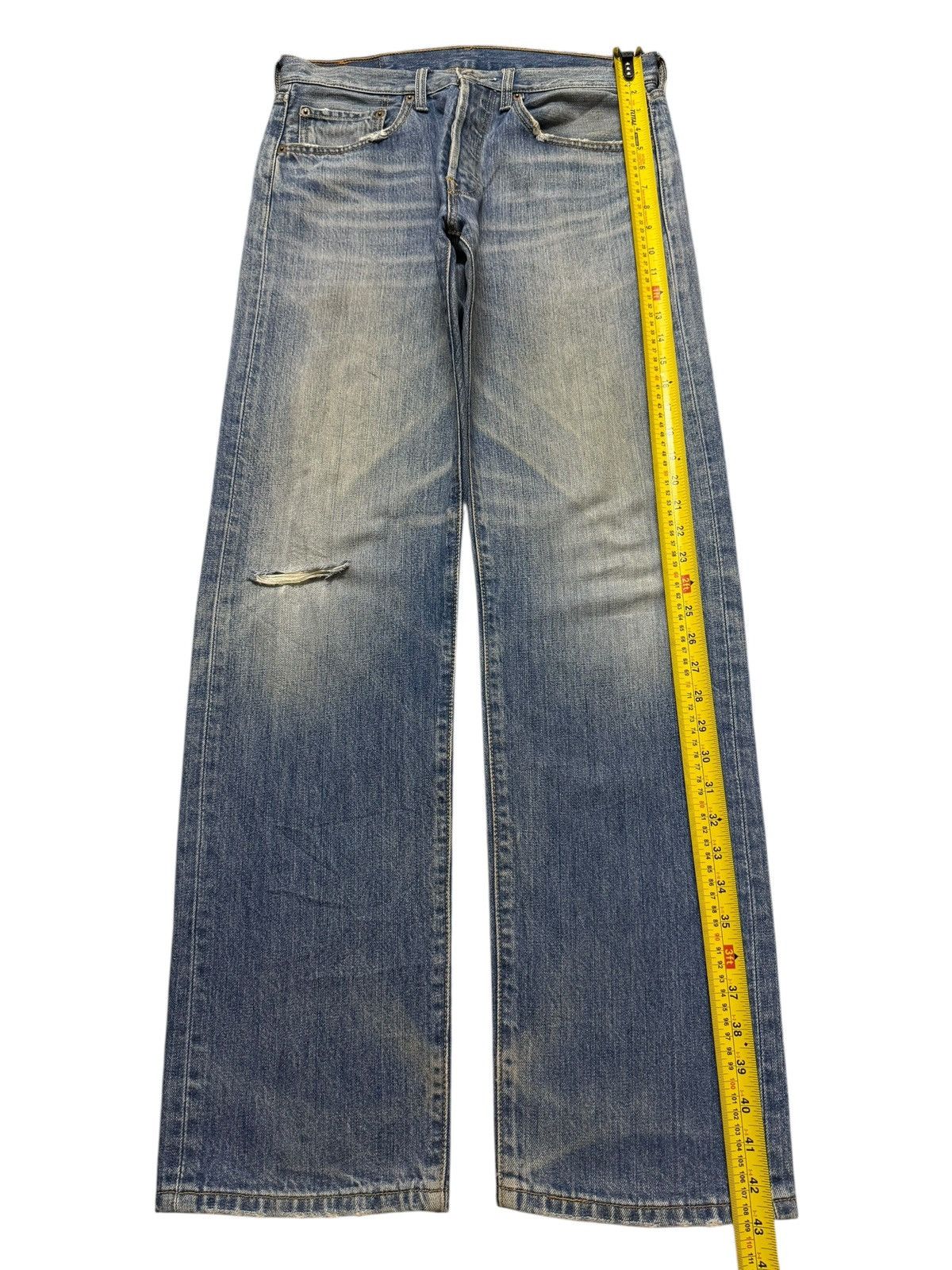 Levi's Vintage 90s Levis 501 Mud Wash Faded Distress Straight Loose Size US 32 / EU 48 - 10 Thumbnail