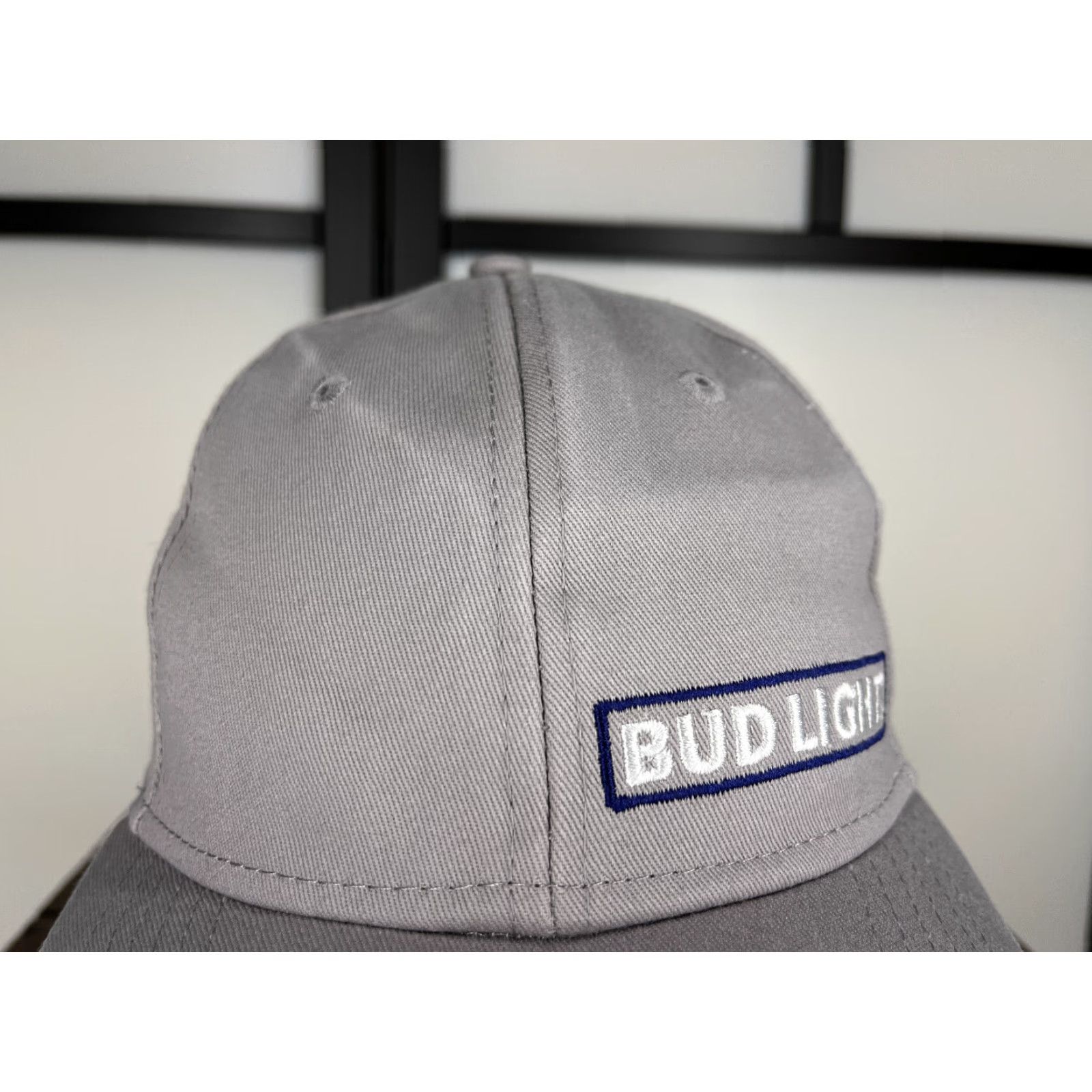 Budweiser Budweiser Hat Cap Strap Back Adult One Size Gray Bud Light Beer 100% Cotton Baseball Cap Mens Size ONE SIZE - 2 Thumbnail