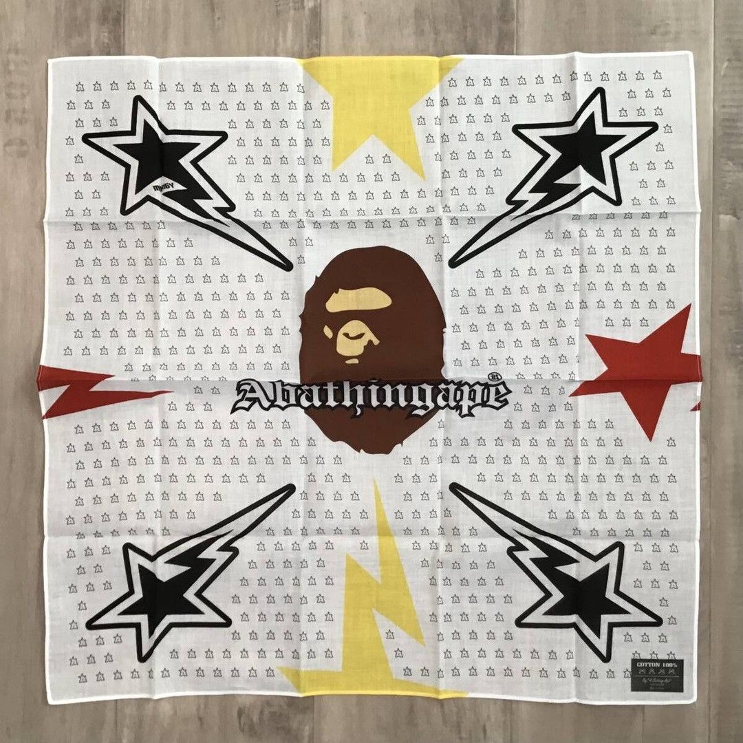 Bape × Nigo BAPE STA logo bandana white a bathing ape star NIGO Size ONE SIZE - 1 Thumbnail